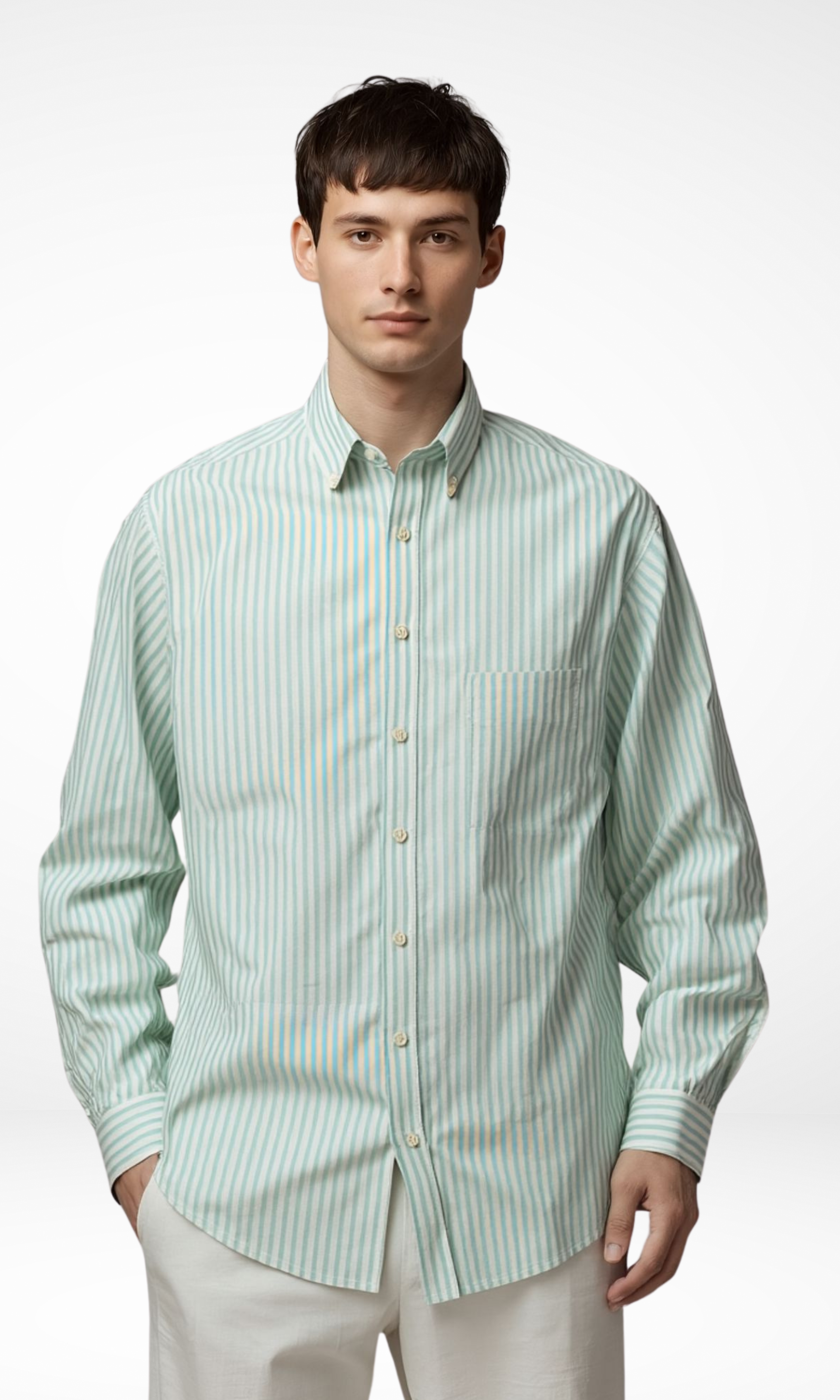 Men Regular Fit Striped Long Sleeves Shirt