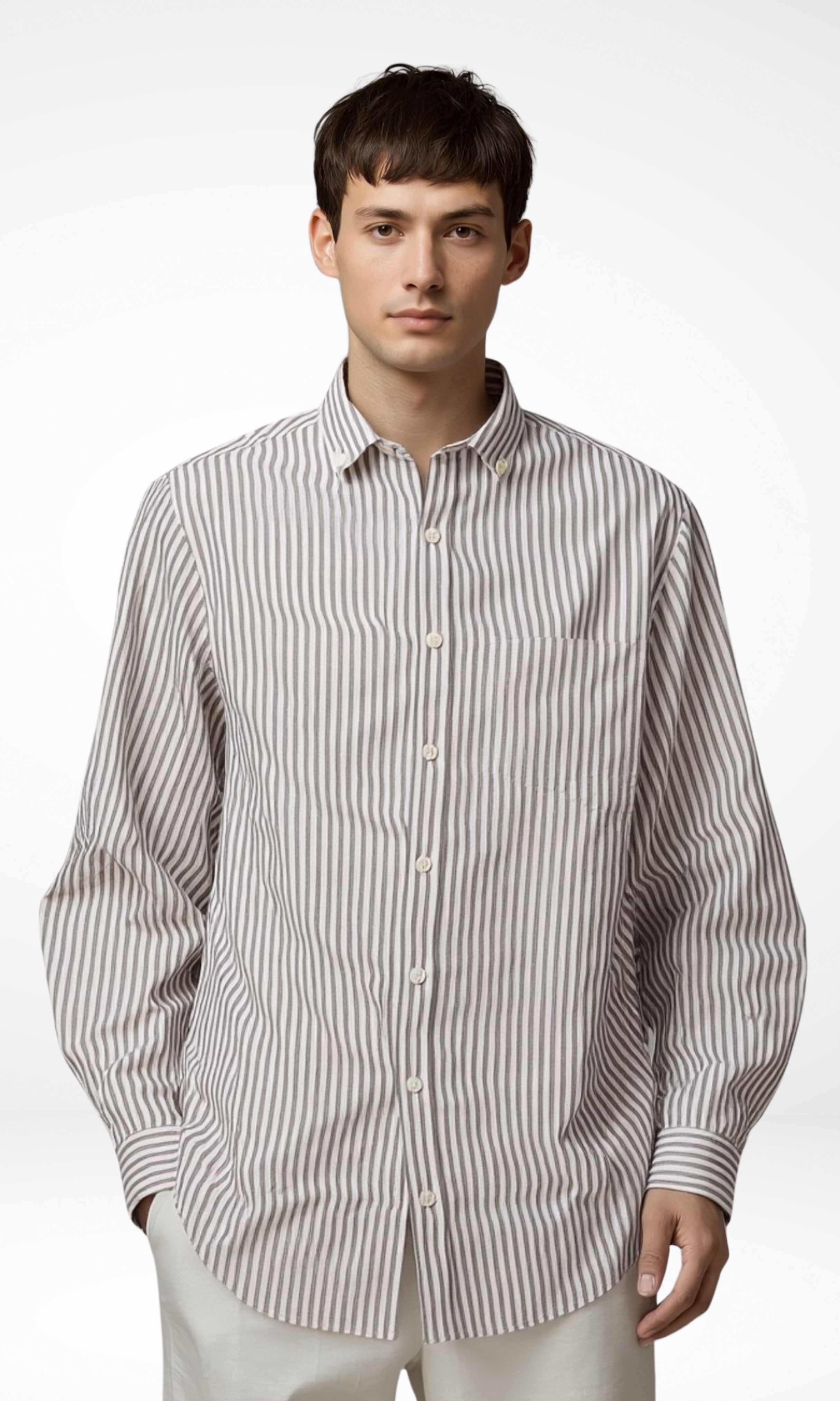 Men Regular Fit Striped Long Sleeves Shirt