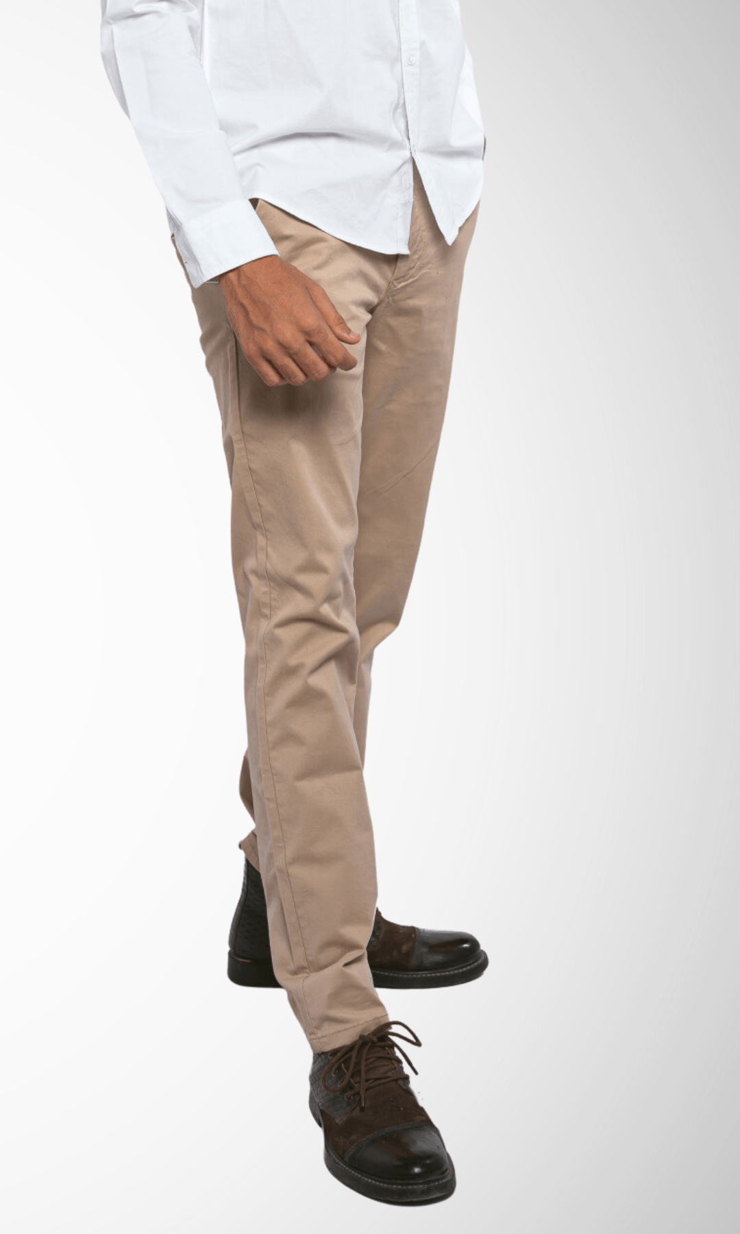 Slim-Fit Trousers Gabardine (Beige)