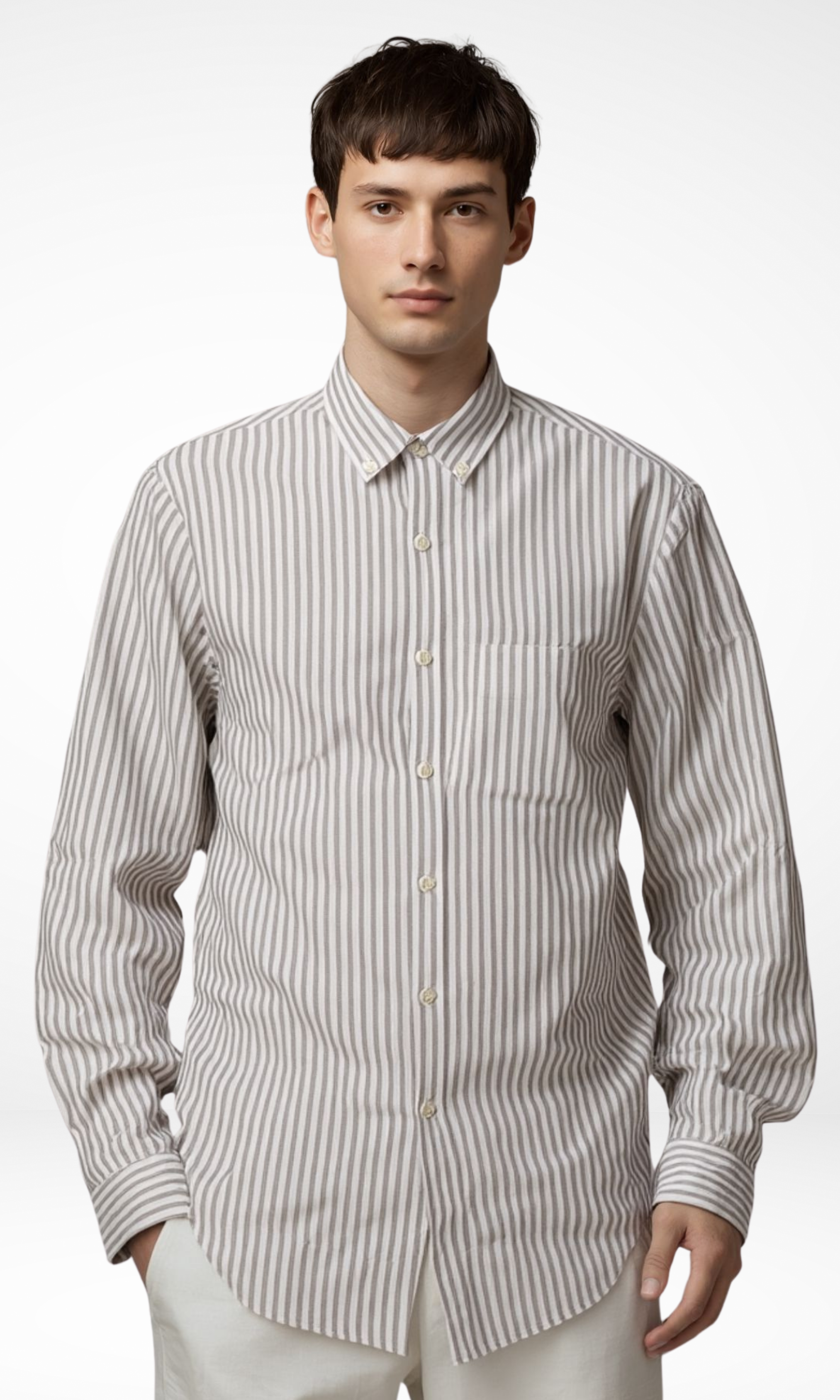Men Regular Fit Striped Long Sleeves Shirt