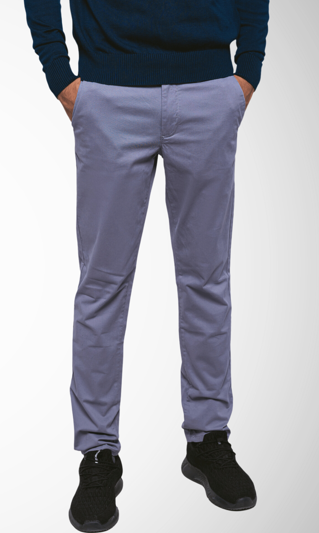 Slim-Fit Trousers Gabardine (Grey)