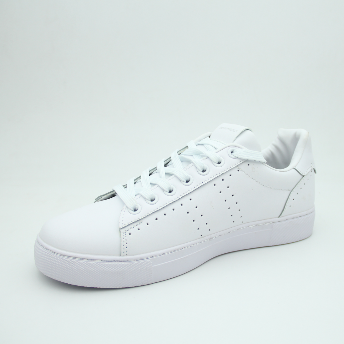Men Leather Sneakers EMPORIO Flat (Full White)