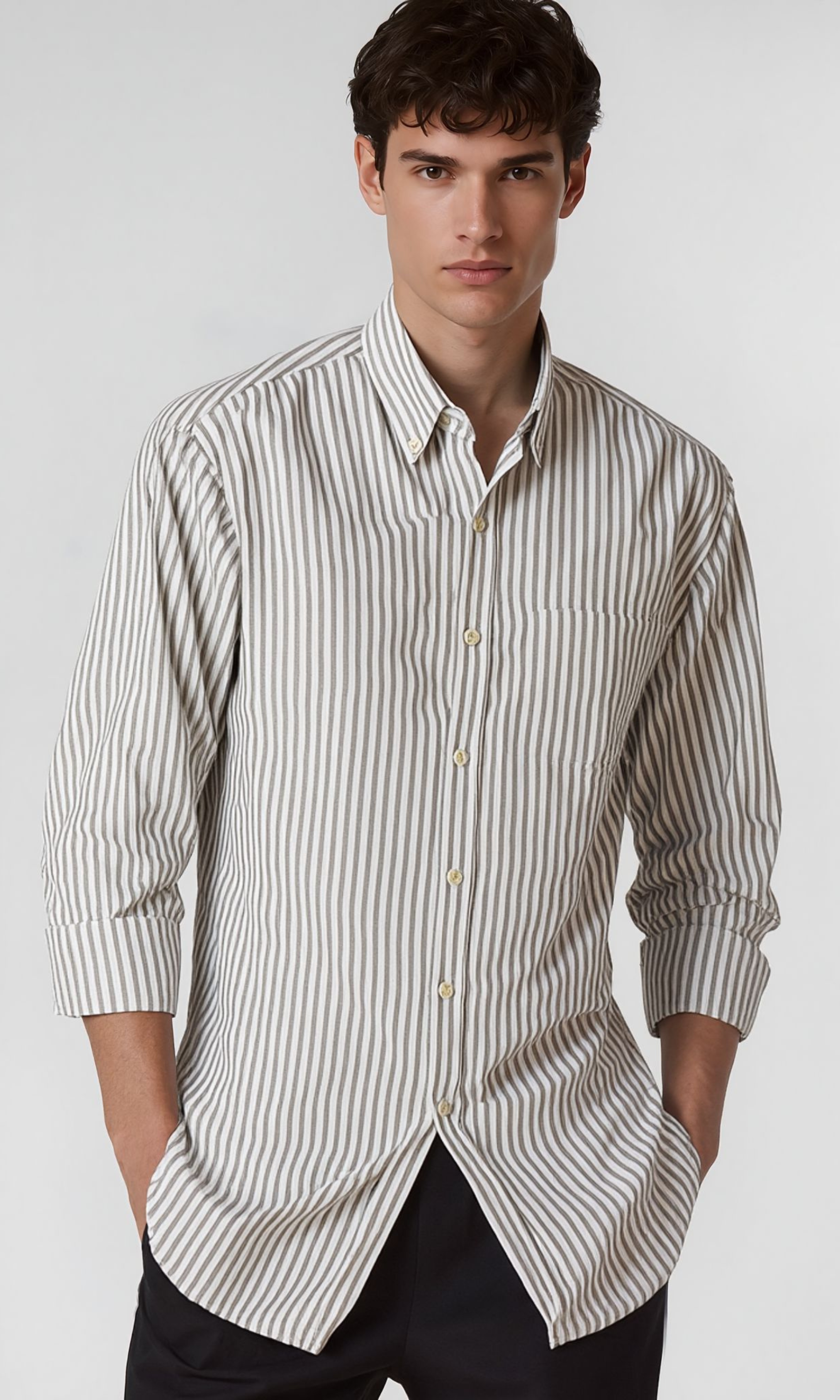 Men Regular Fit Striped Long Sleeves Shirt