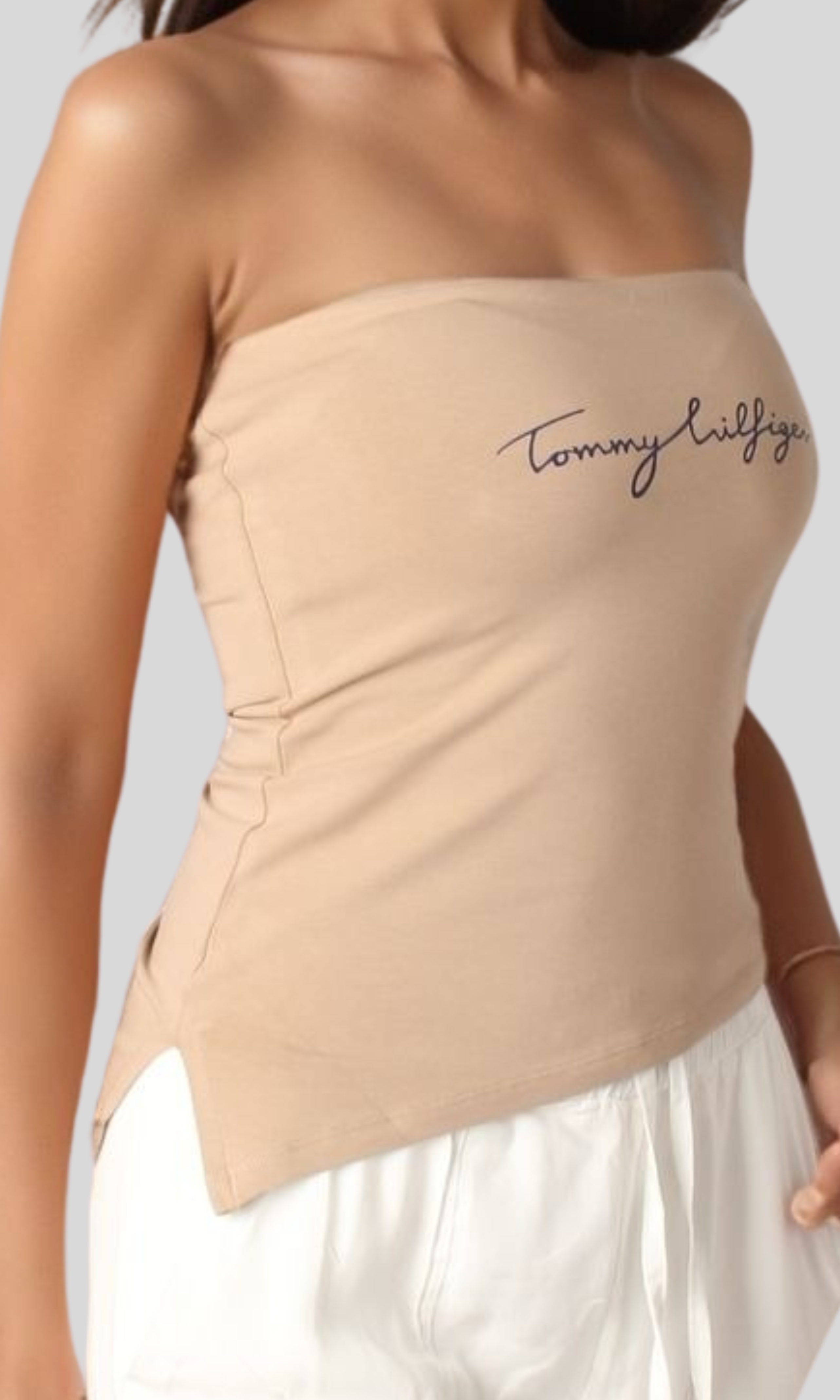 Women Strapless Tube Top - Logo