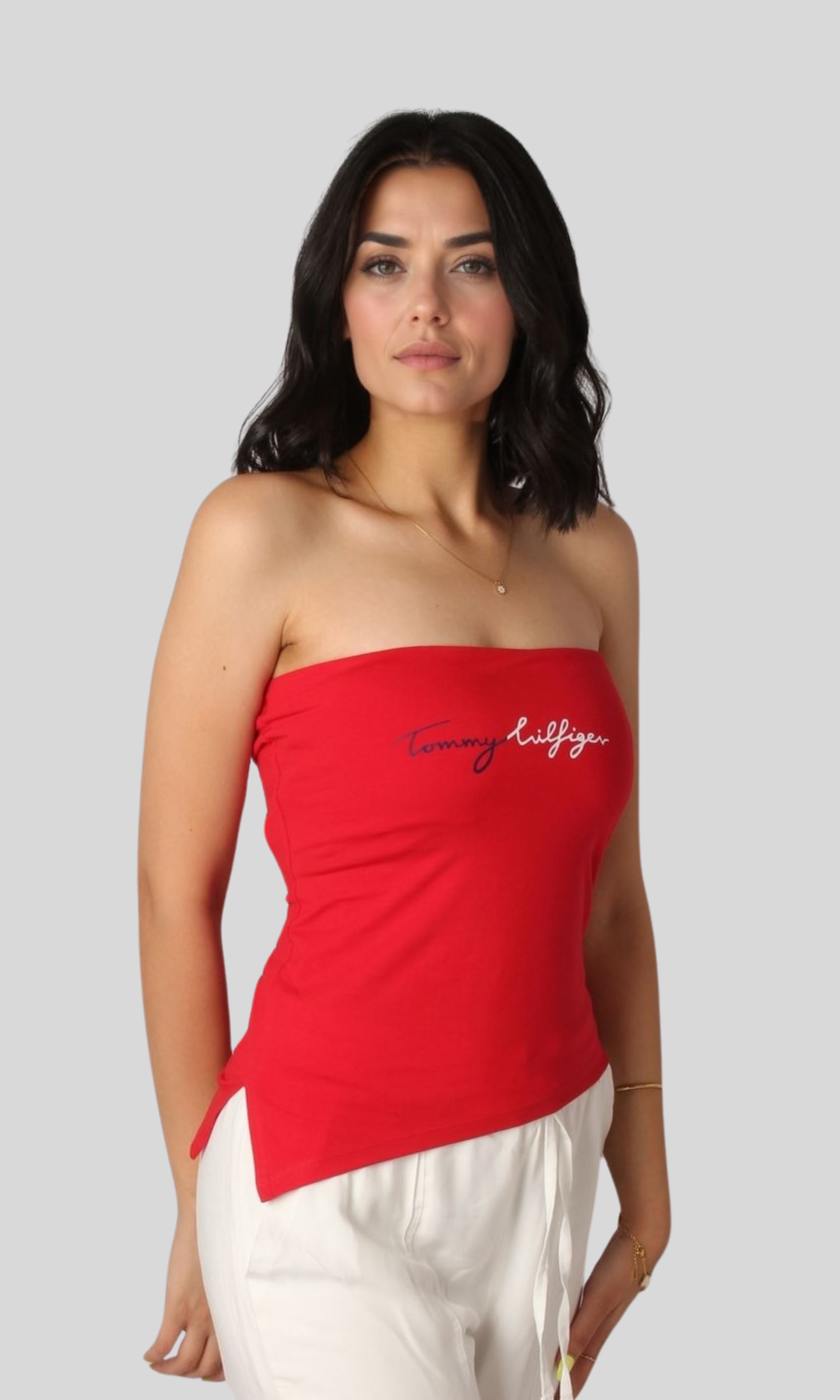 Women Strapless Tube Top - Logo