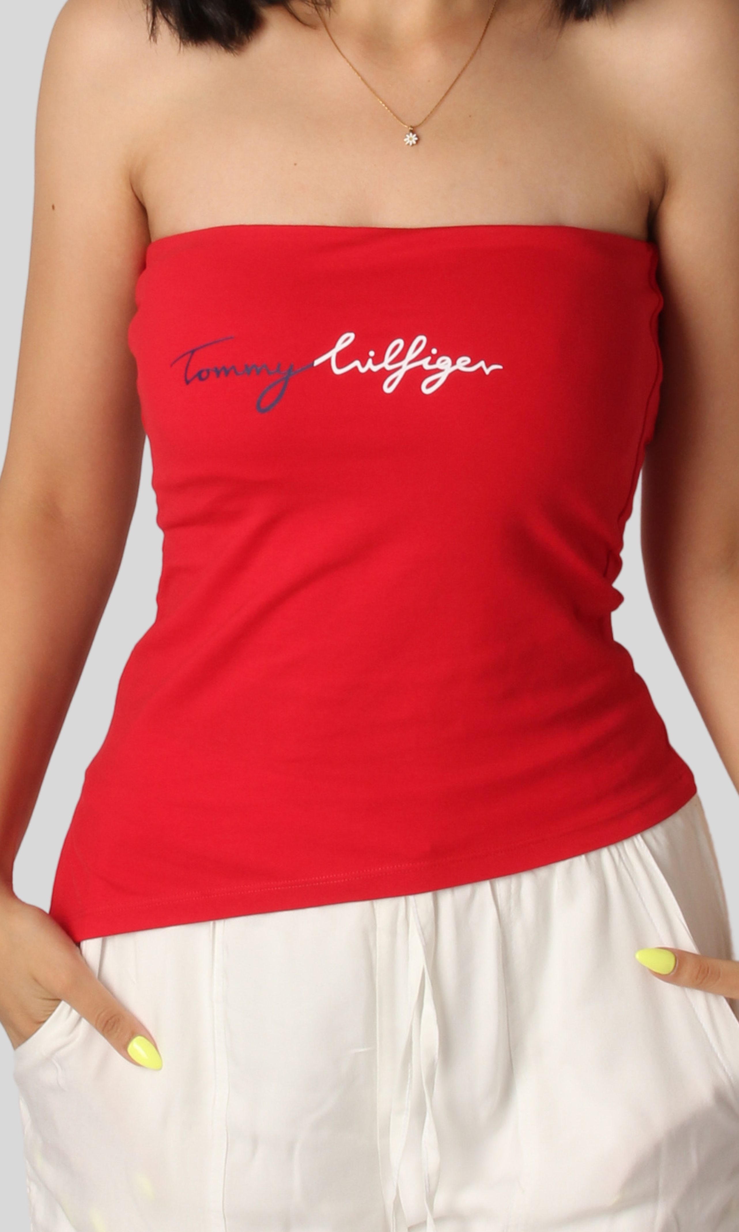 Women Strapless Tube Top - Logo