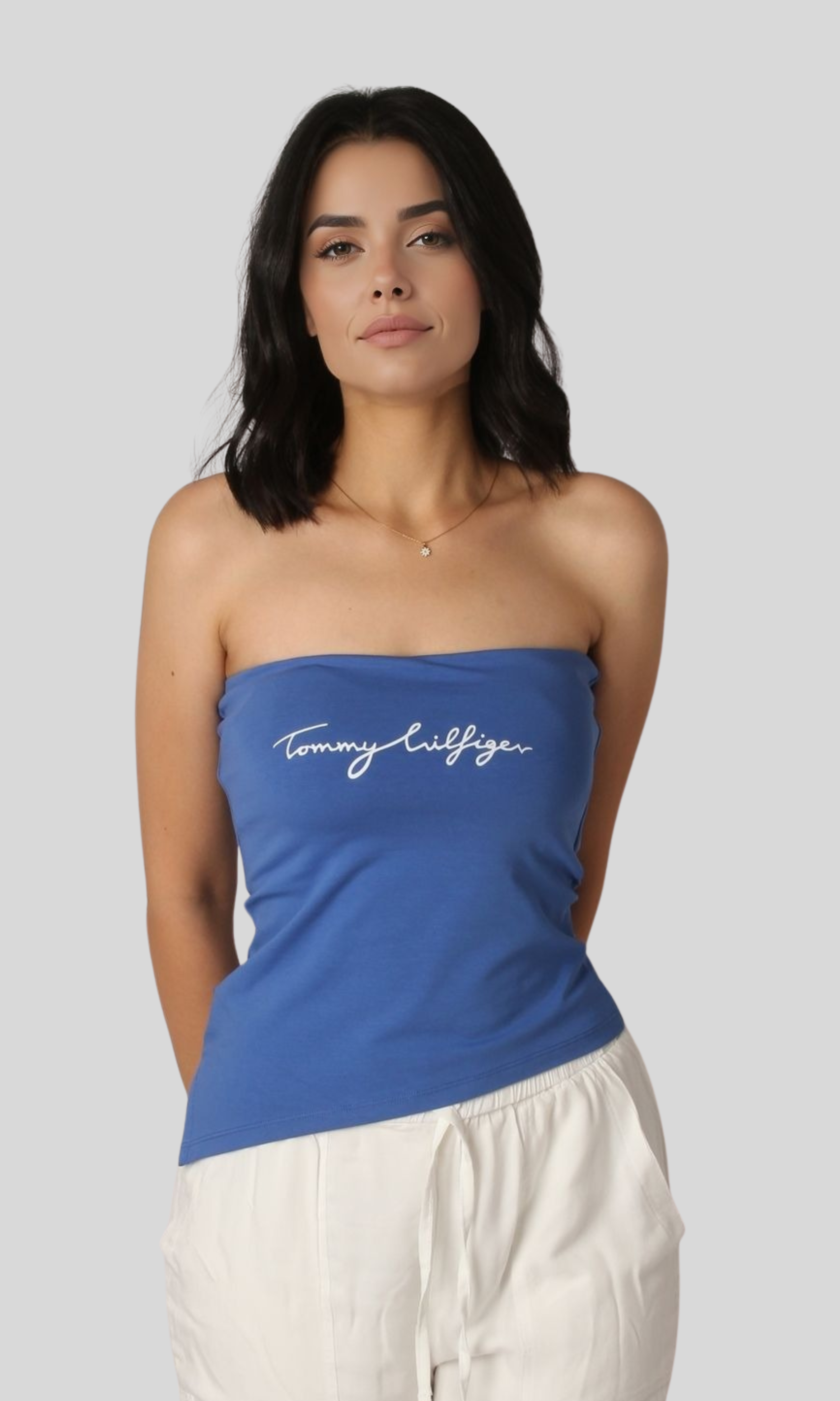 Women Strapless Tube Top - Logo