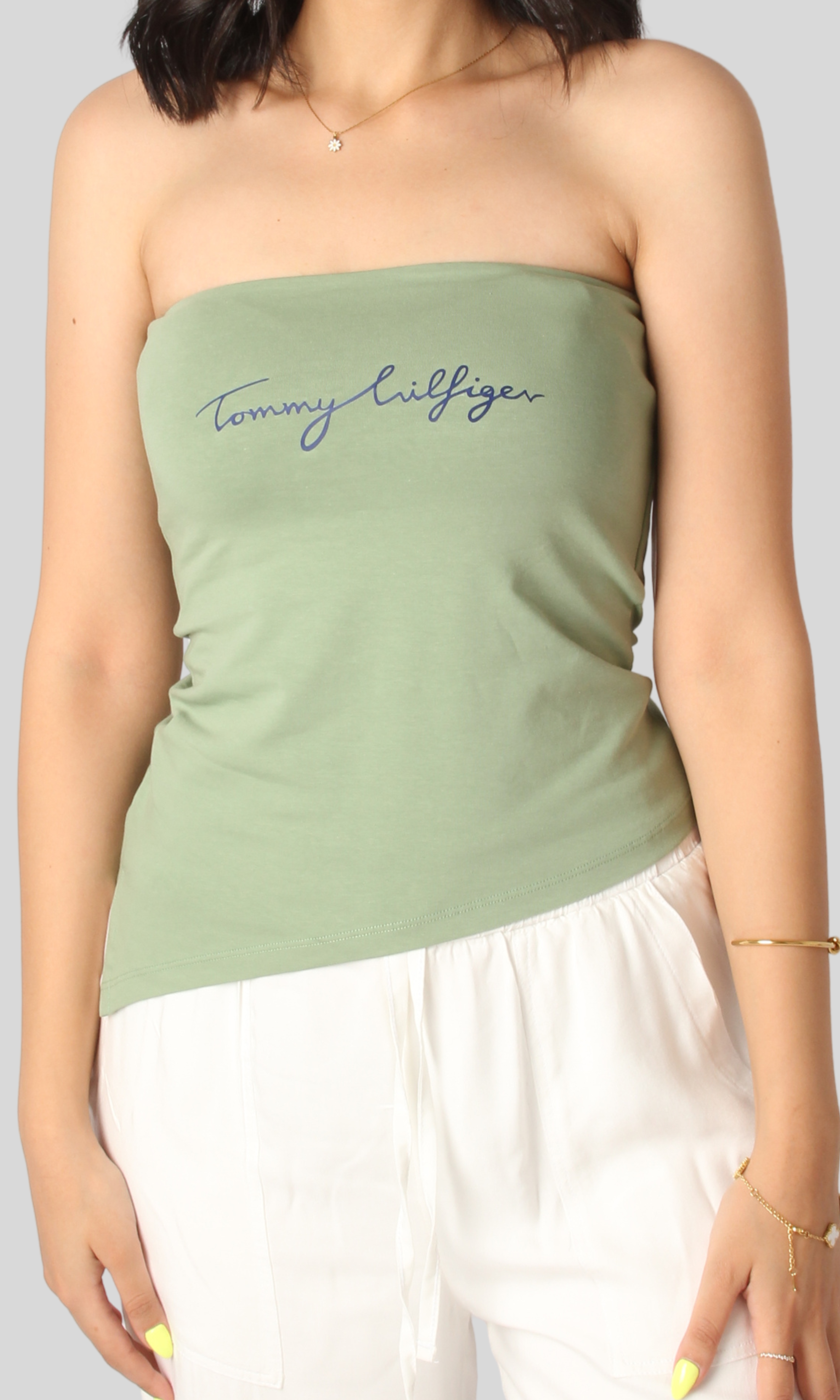 Women Strapless Tube Top - Logo