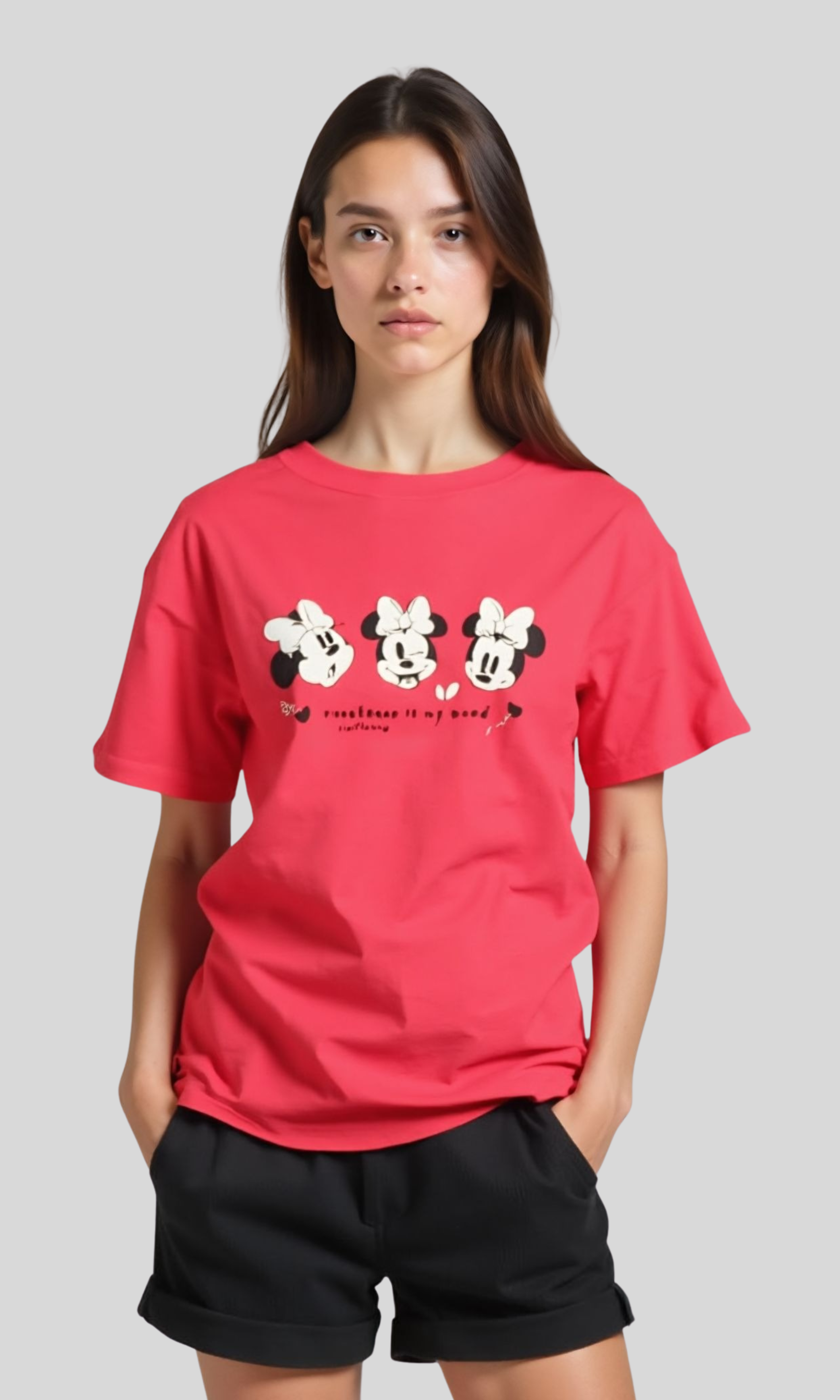 Women Mini Printed (Red)