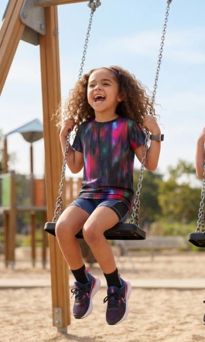 Kids Multicolor Crew Neck T-shirt