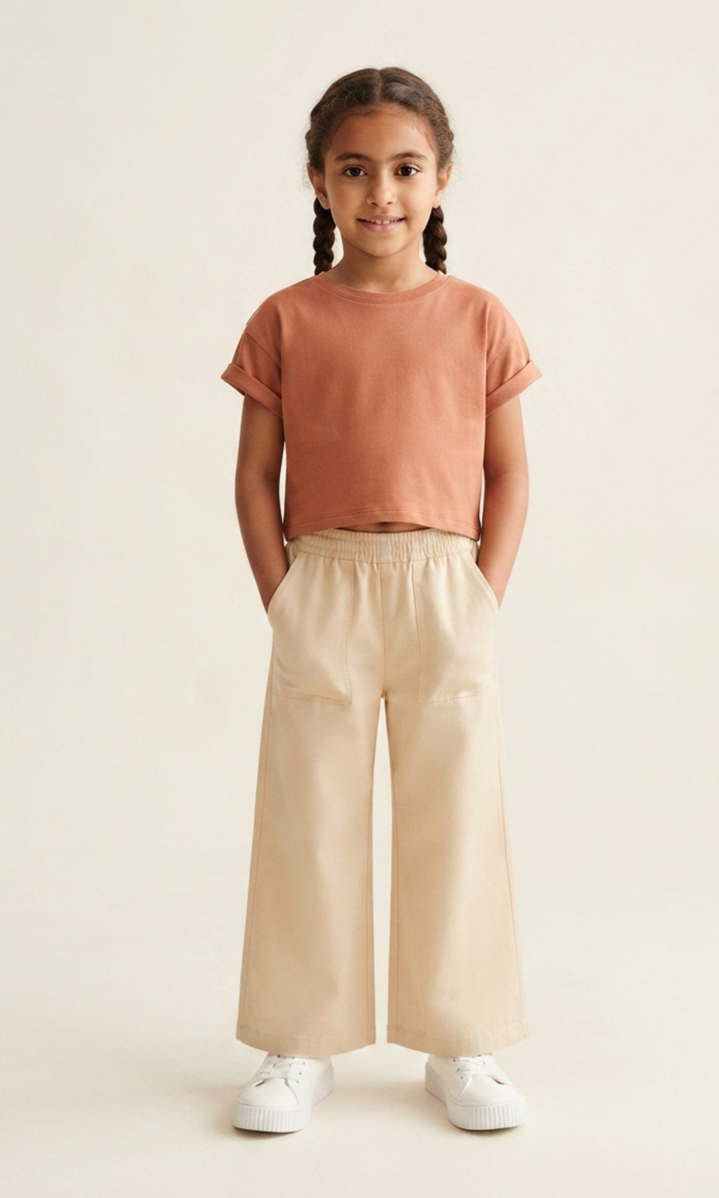 Kids Linen Trousers For Girls