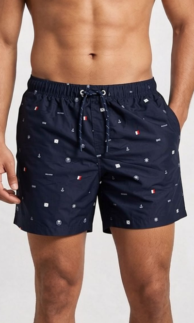 Men Printed Swim Shorts