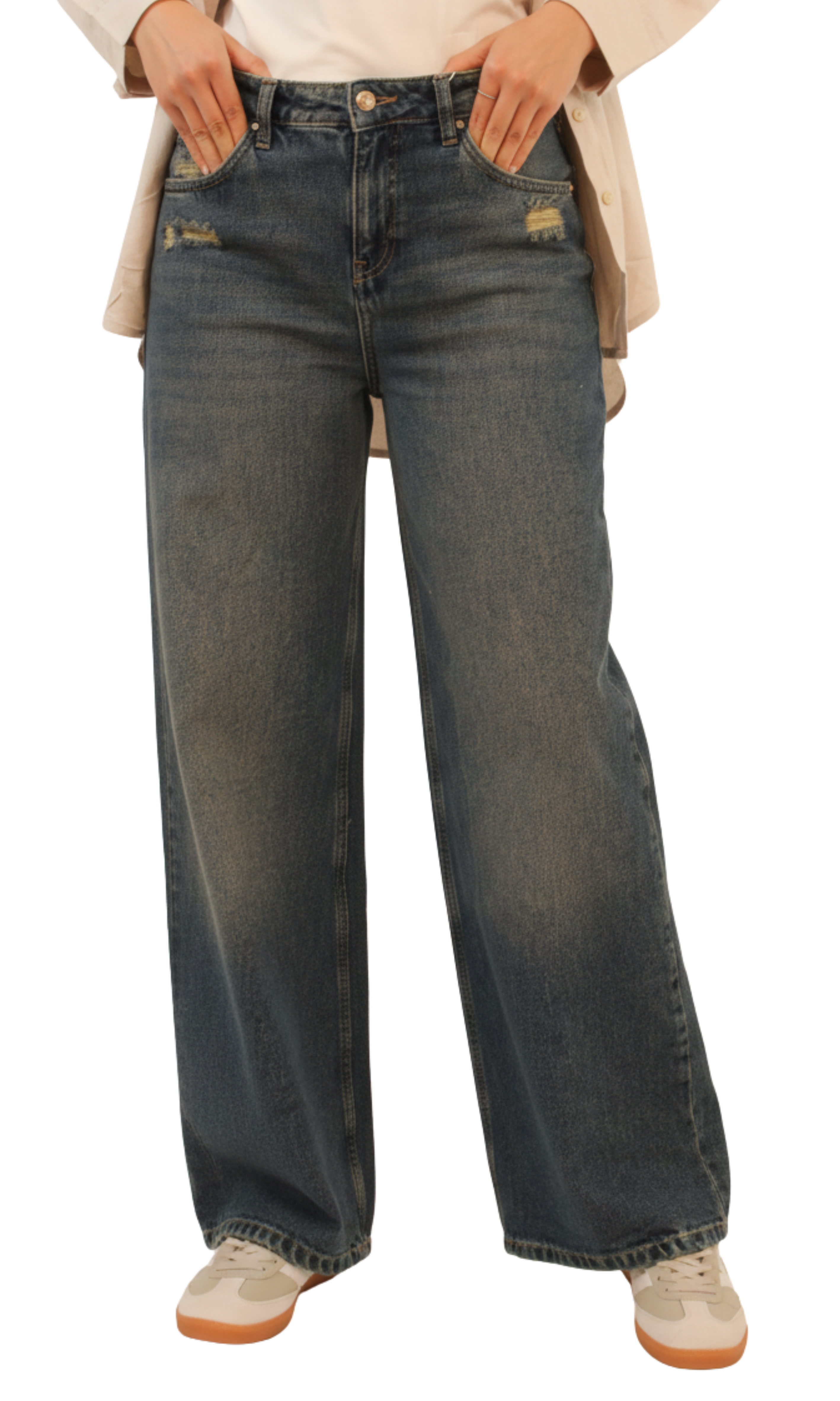 Women High Waist-Wide Leg Jeans