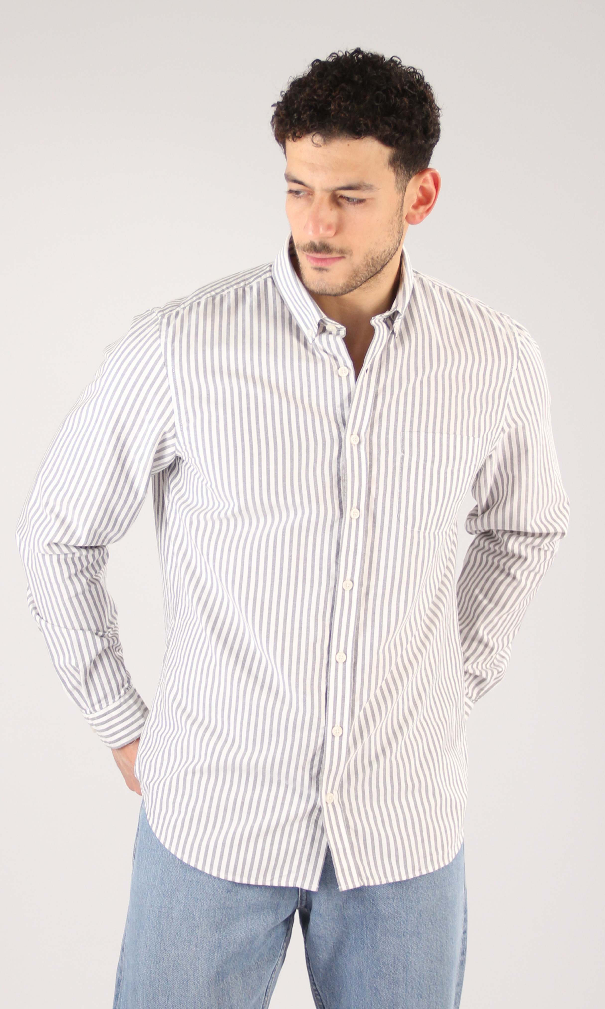 Men Regular Fit Striped Long Sleeves Shirt