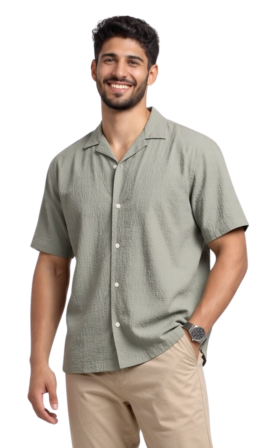 Men Regular Fit Texture Shirt