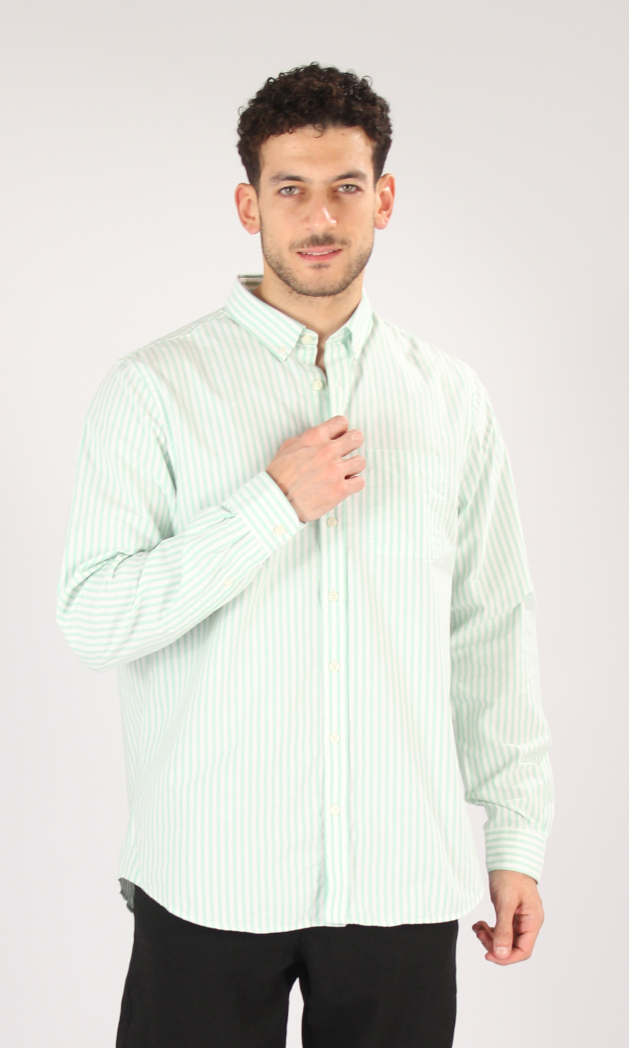 Men Regular Fit Striped Long Sleeves Shirt