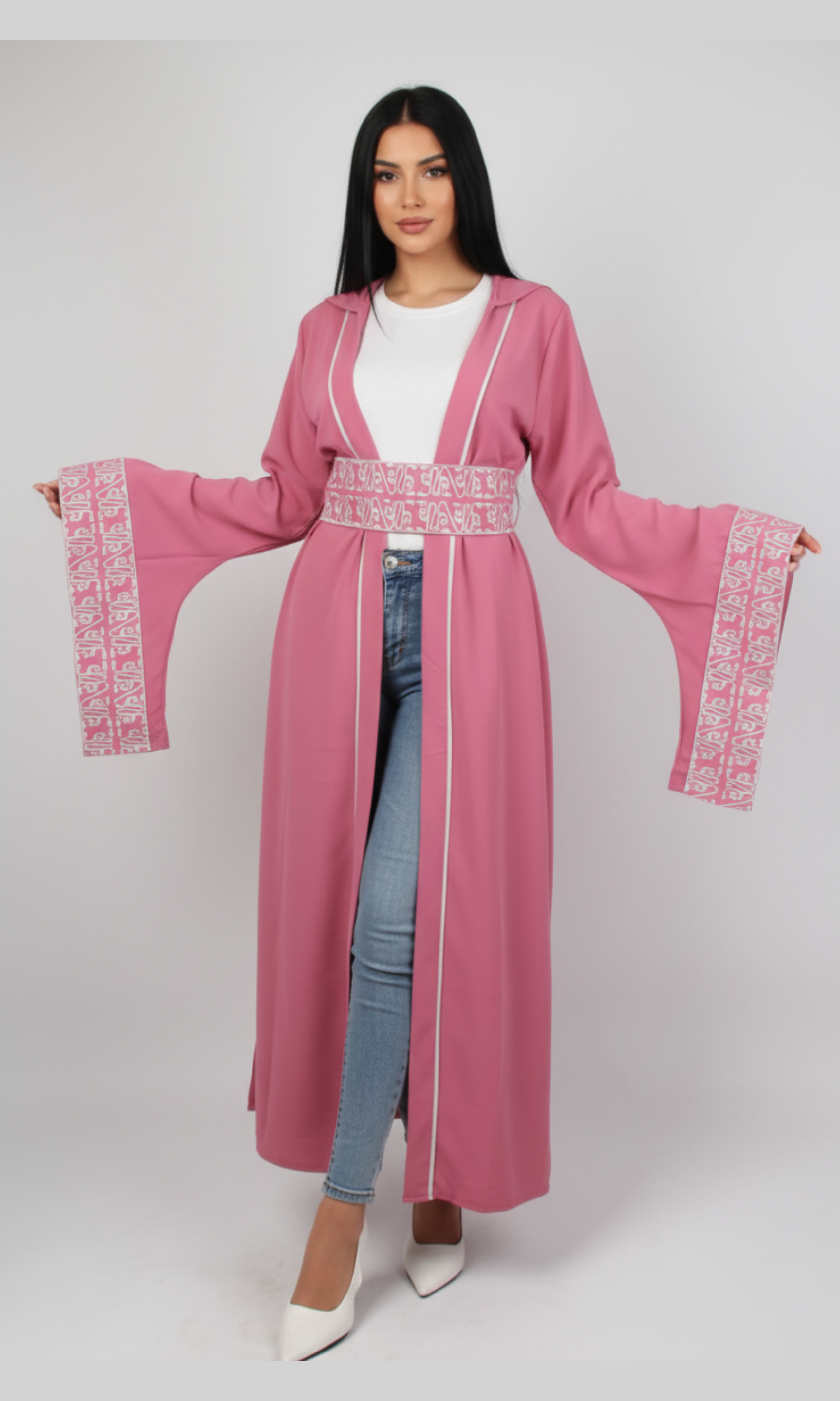 Women Dress Kaftan With Belt & Capuchon (kashmir)