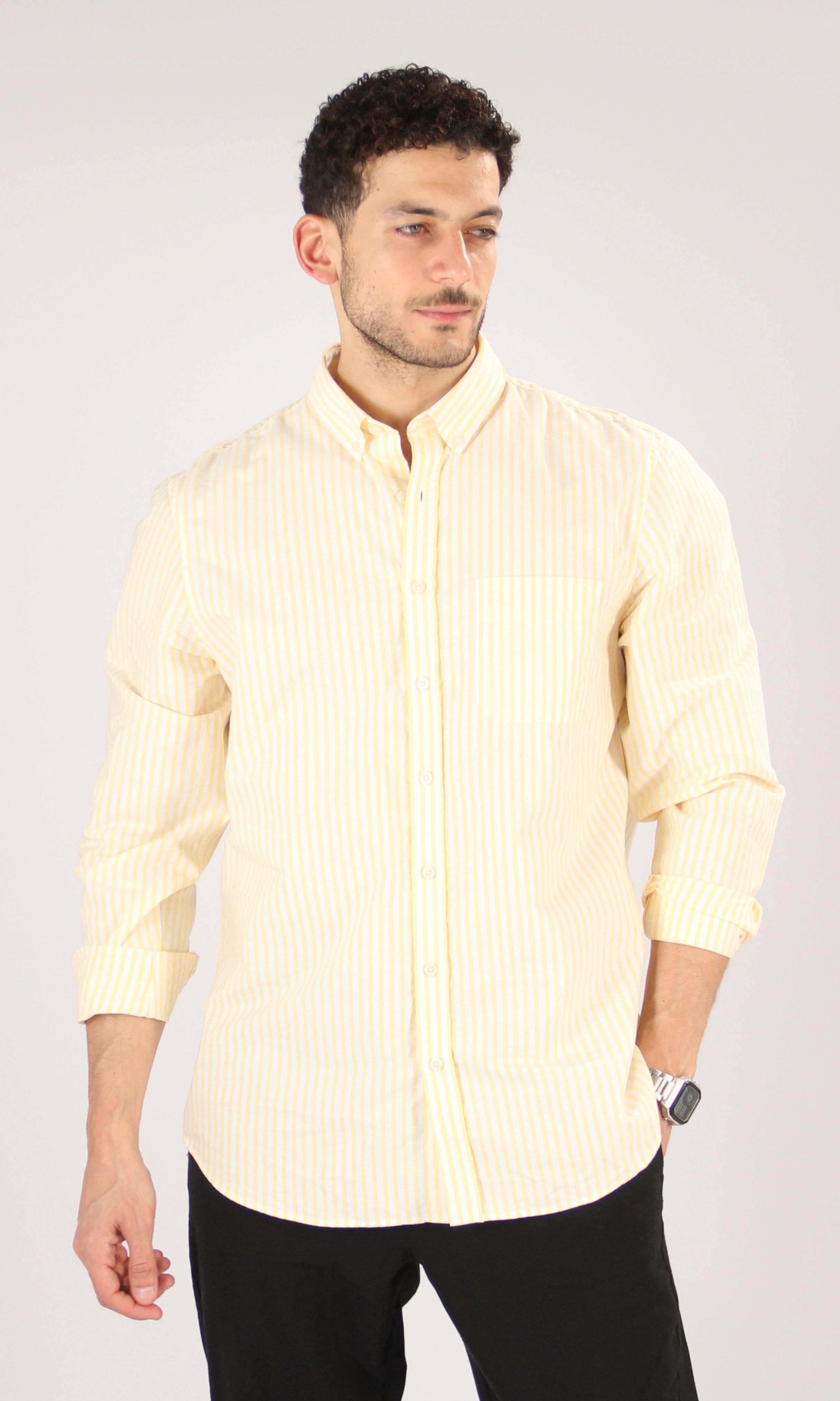 Men Regular Fit Striped Long Sleeves Shirt