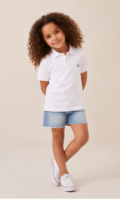 Kids Cotton Short Sleeve Polo Shirt