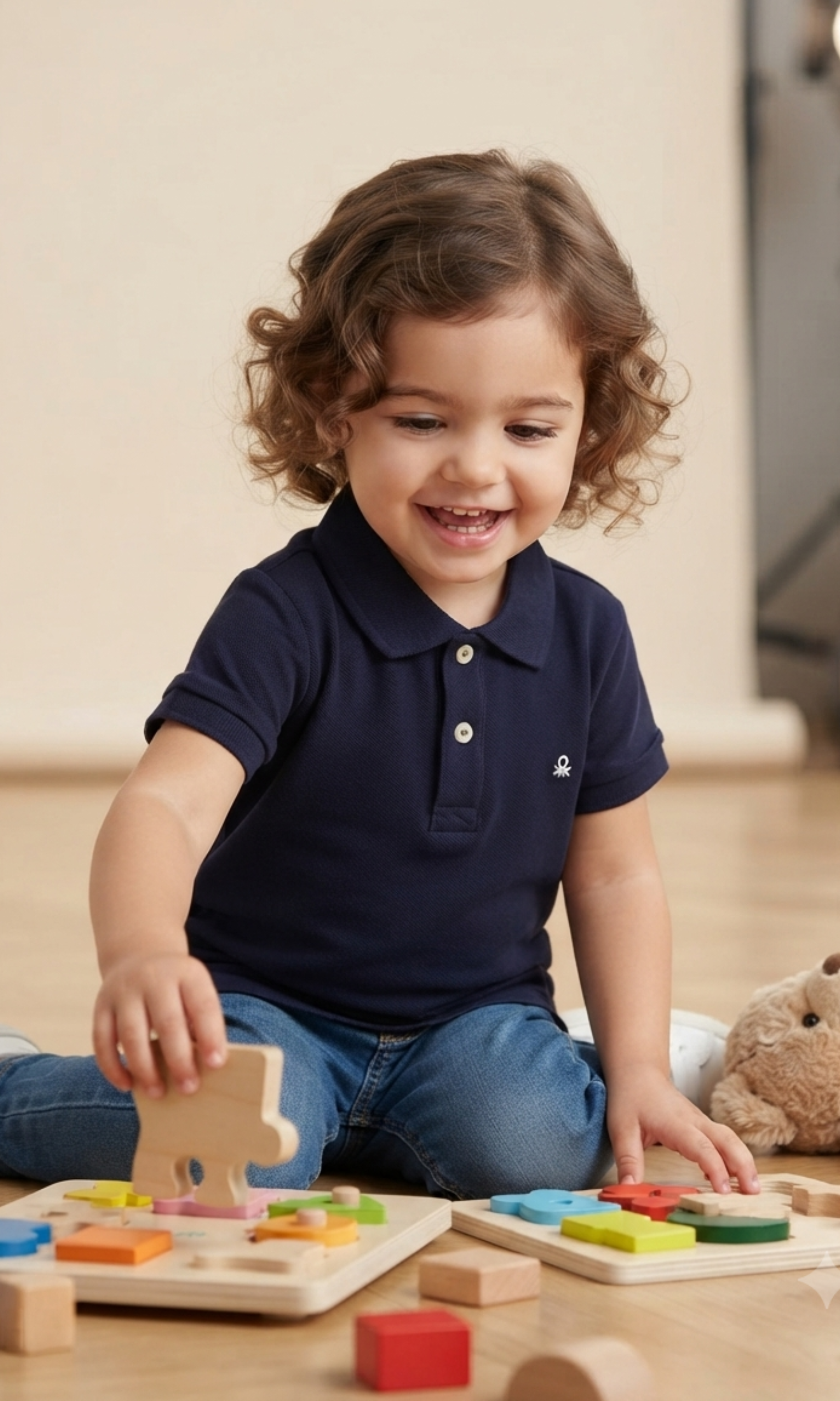 Kids Cotton Short Sleeve Polo Shirt