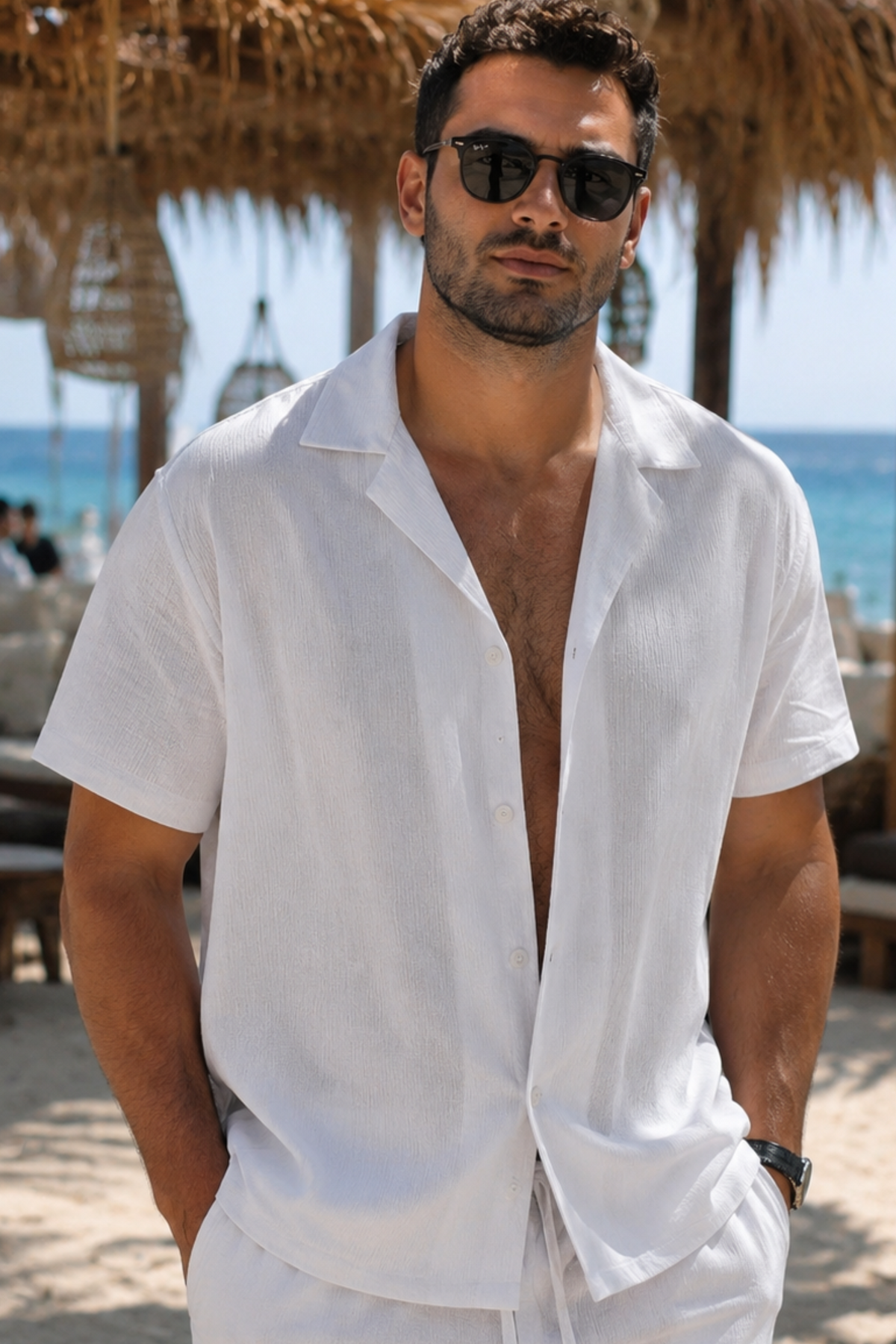 NEW- Shirt Summer Weave -White