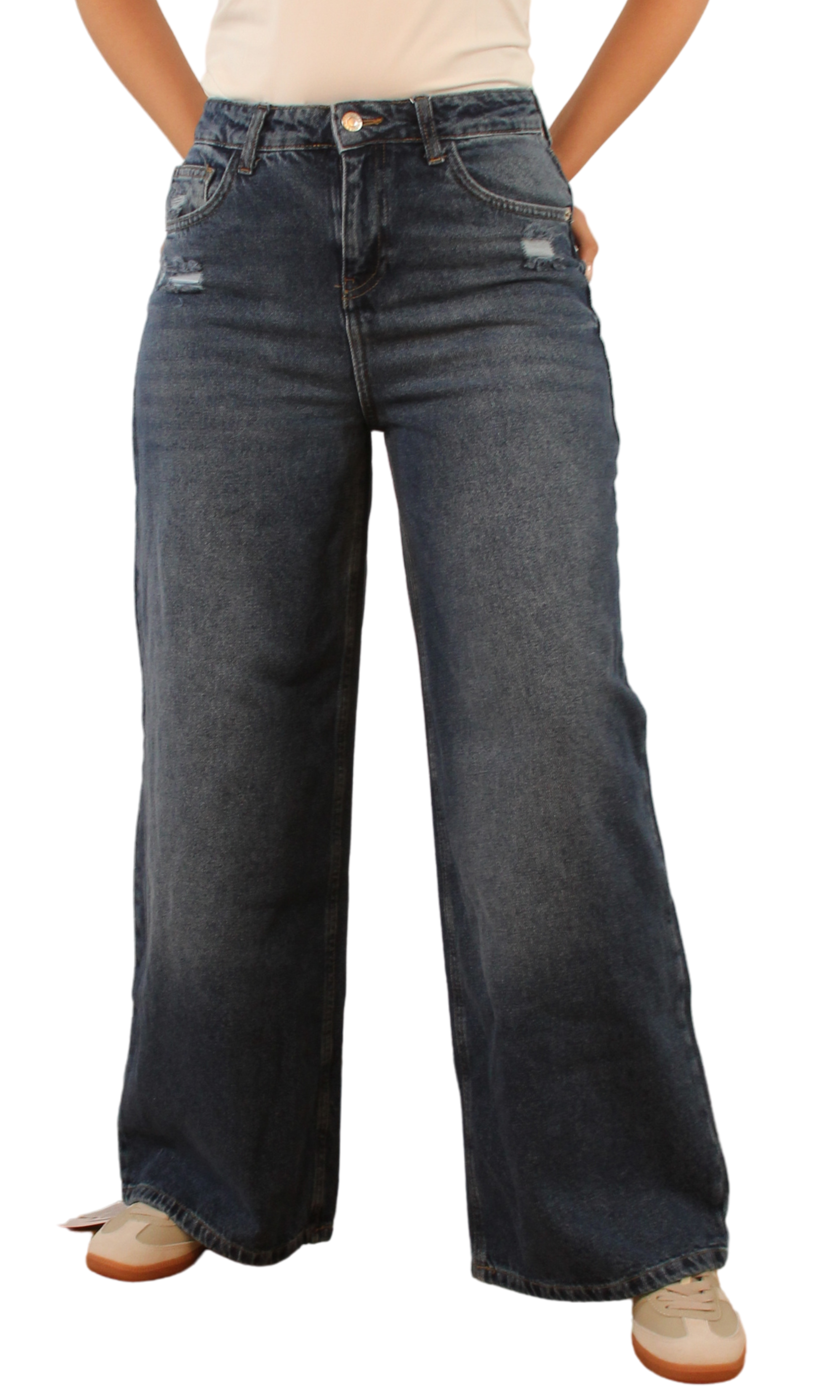 Women High Waist-Wide Leg Jeans