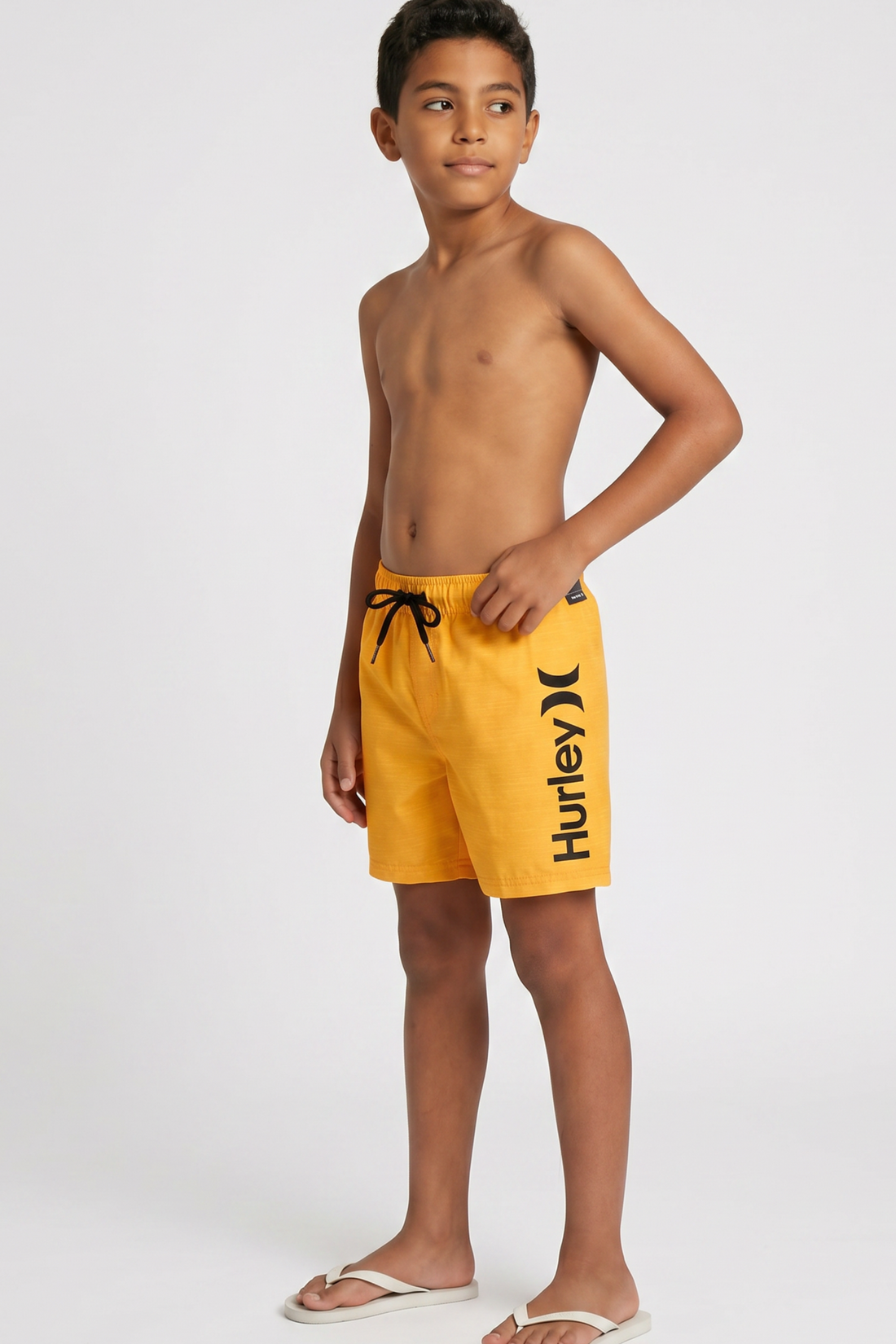 Kids Neon Swim Shorts Drawstring Waist