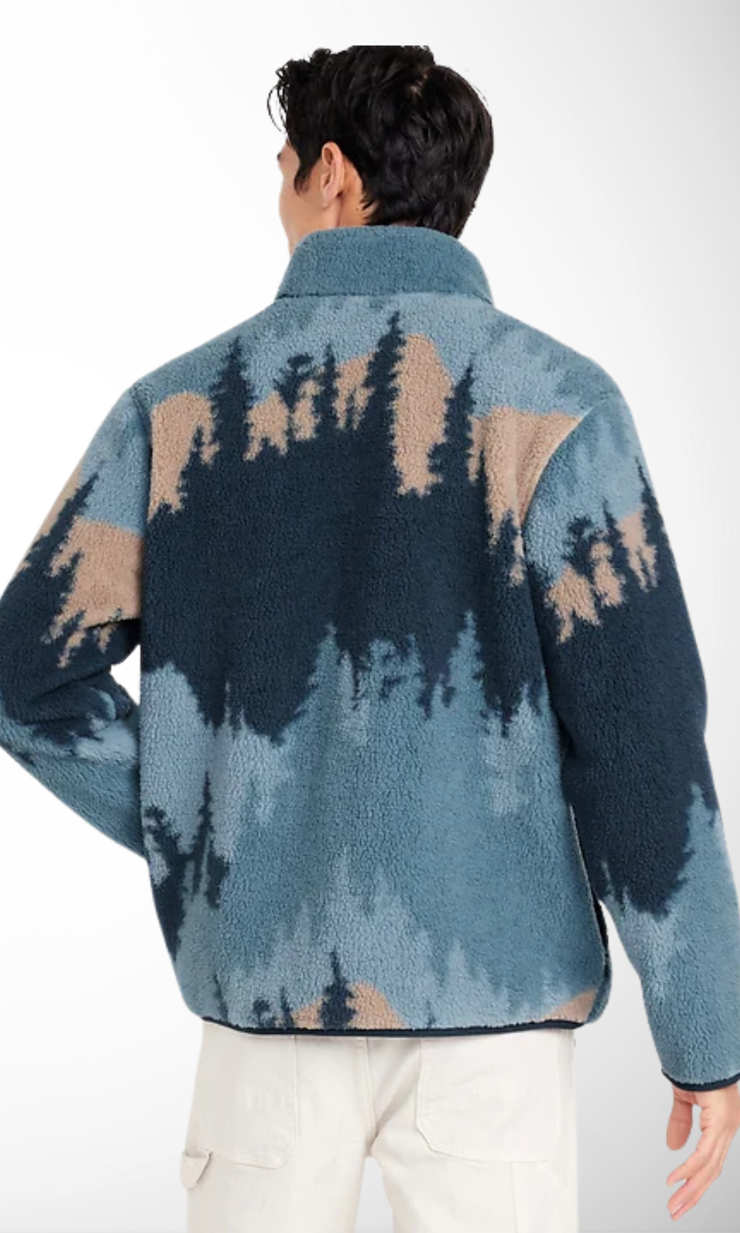 ORIGINAL Men Sherpa Fur Zip Jacke(Blue)
