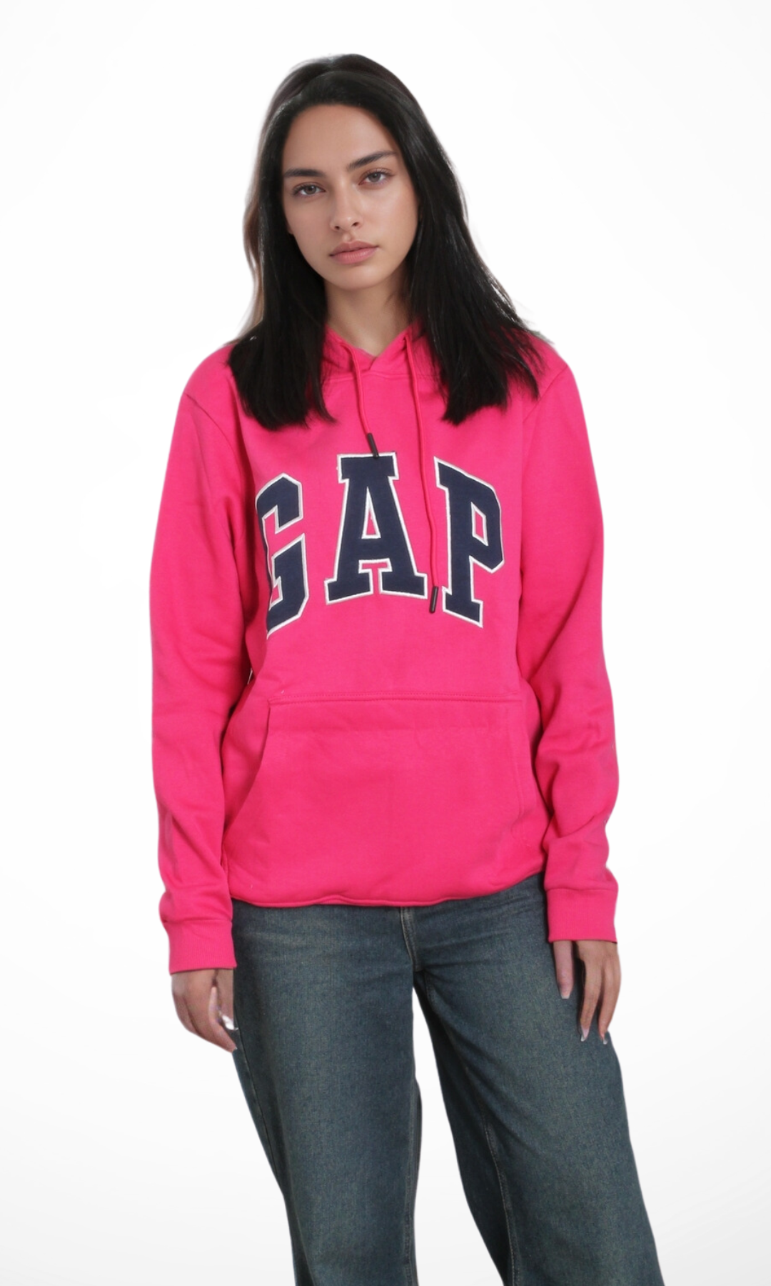 Women Vintage Pullover Hoodie (Fuchsia)