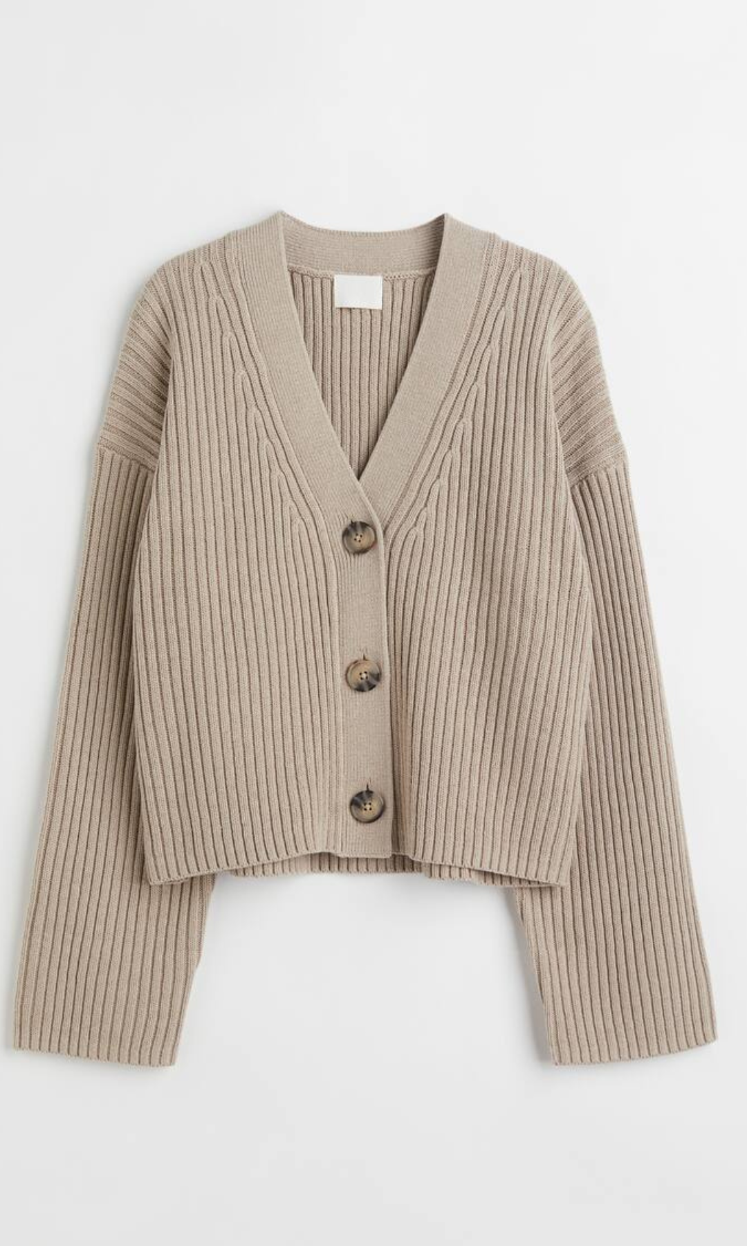 Original Women Ribbed Cardigan (Beige)