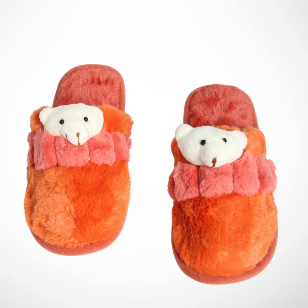 Women Cute Bear Slipper (Orange)