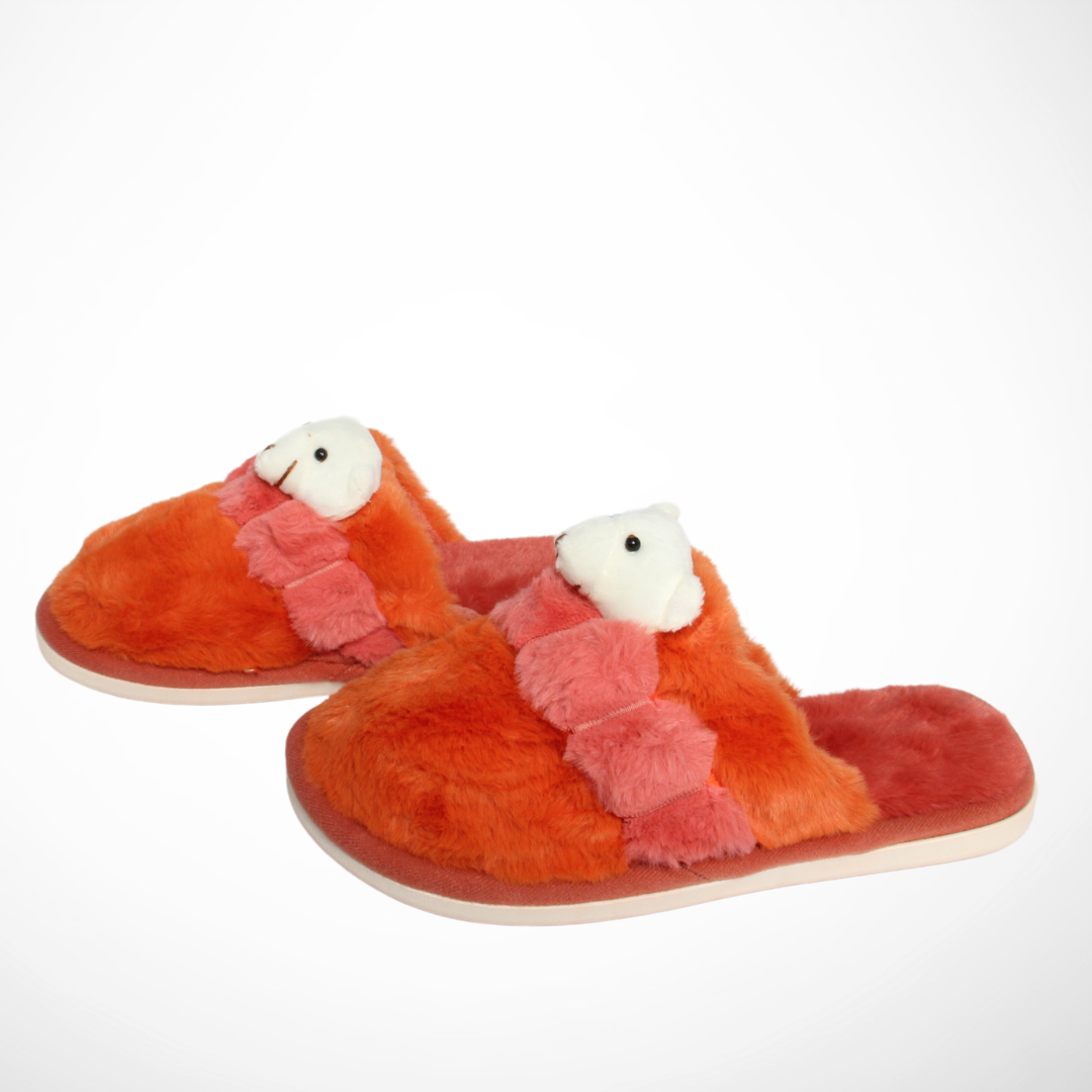 Women Cute Bear Slipper (Orange)