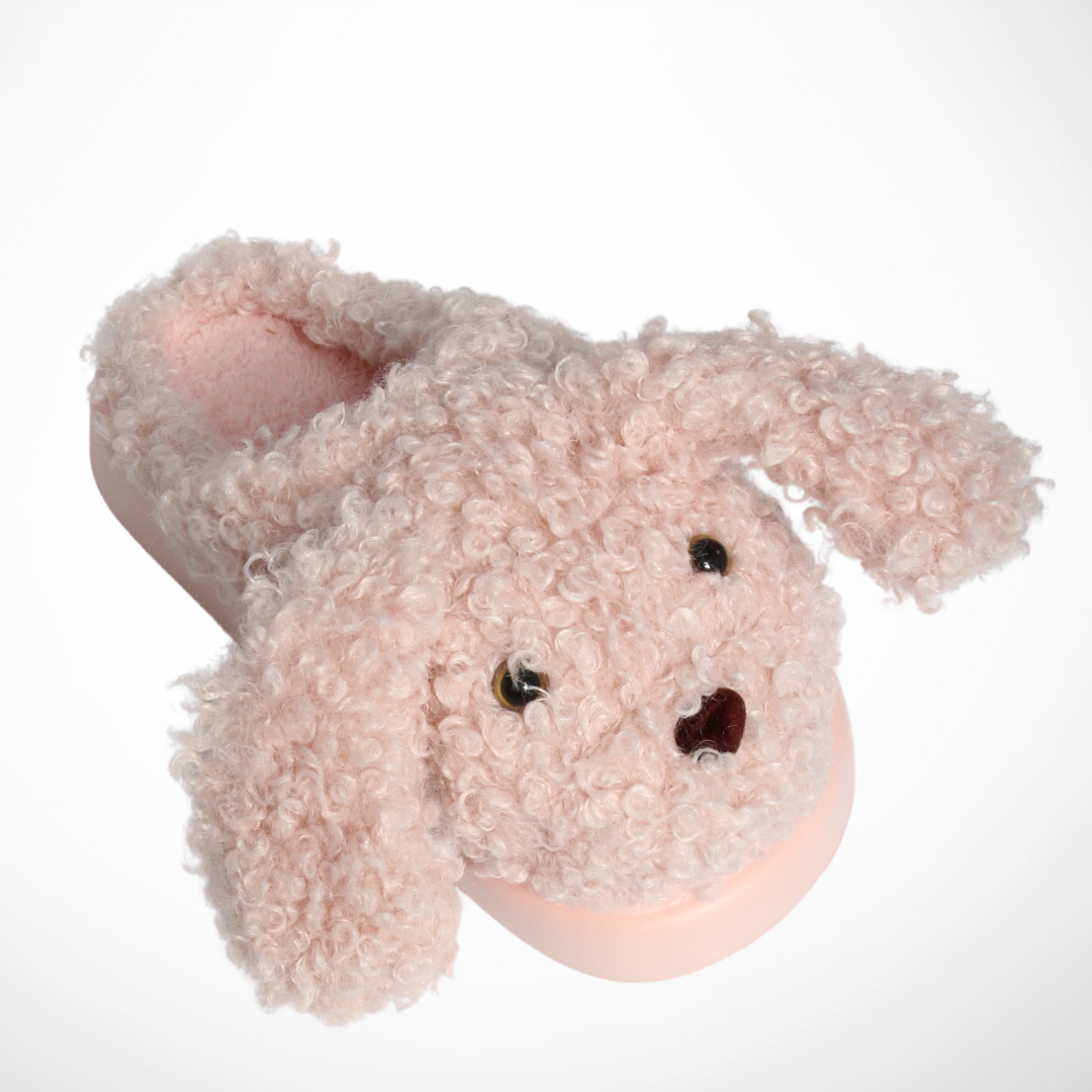 Women Furry Slipper Dog (Pink)