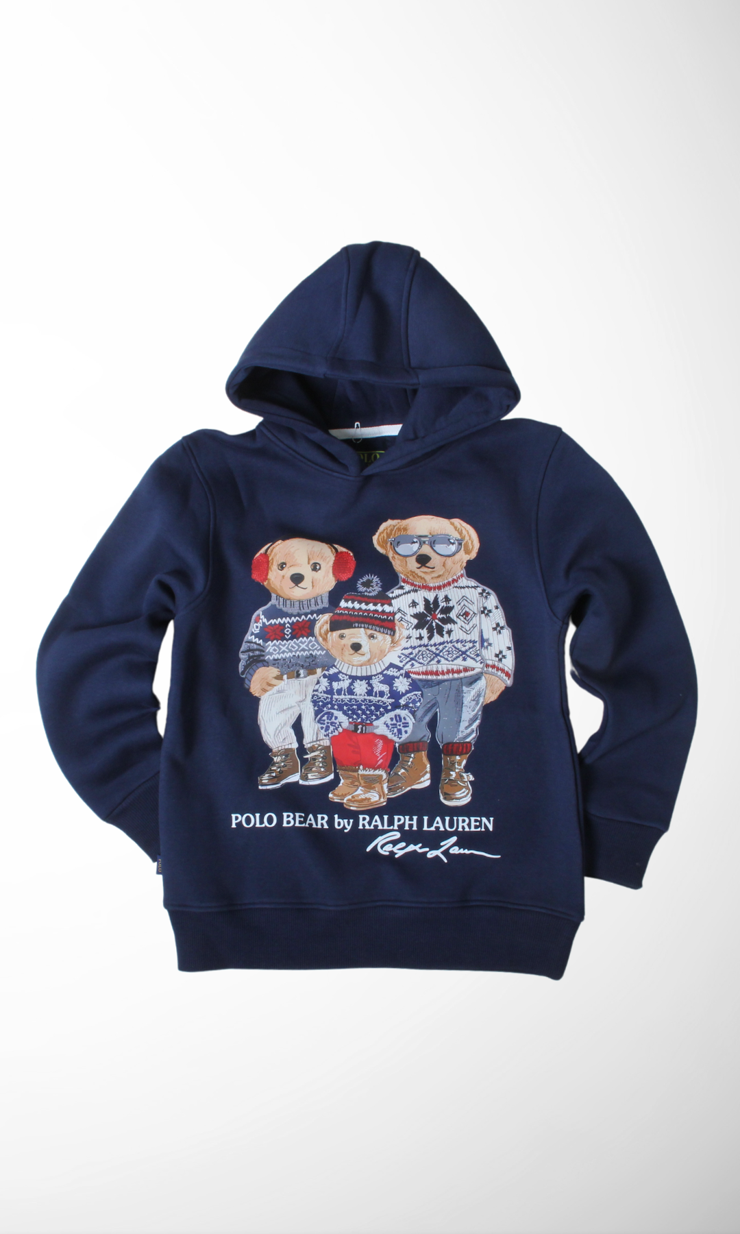 Kids Hoodie Bear Family (Dark Blue)