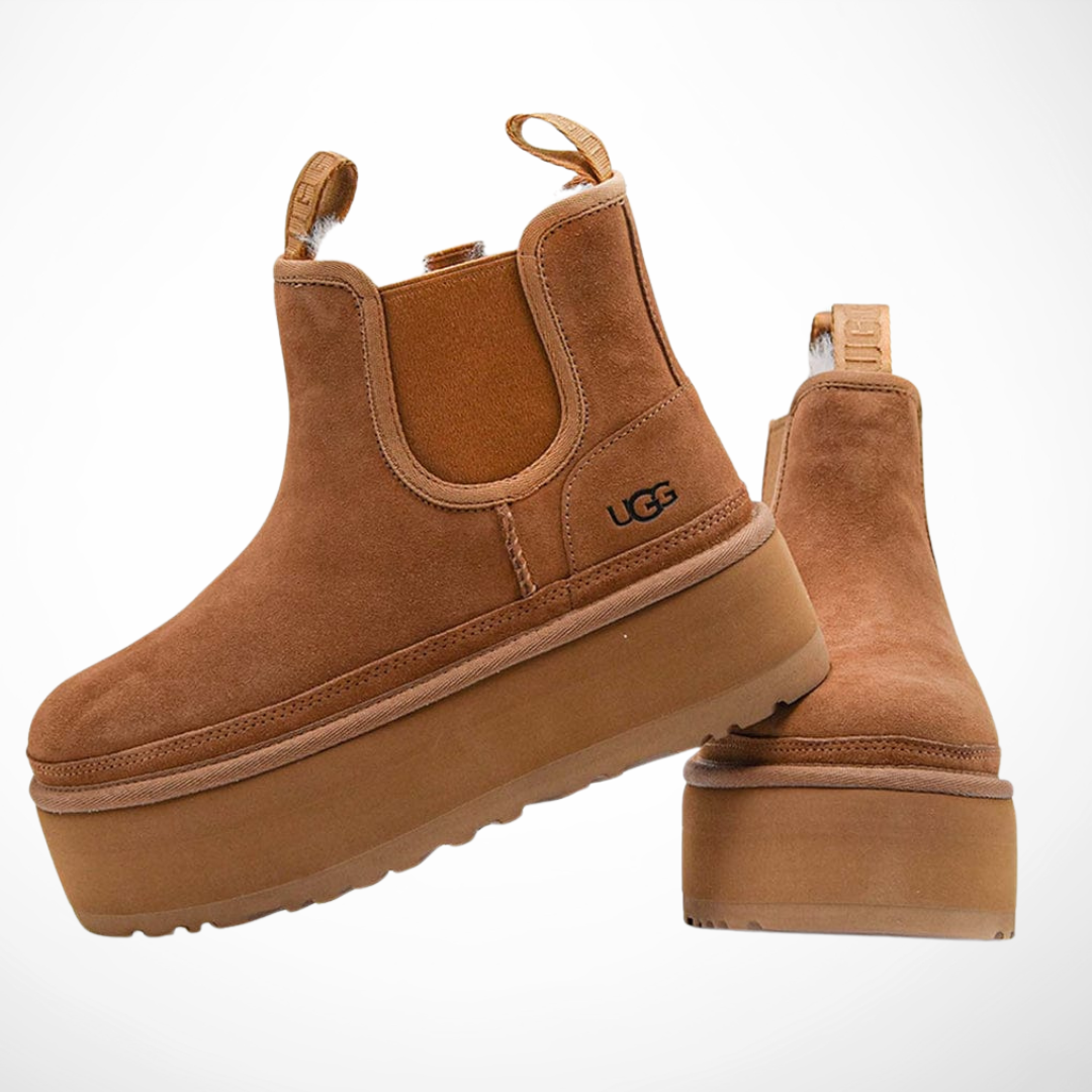 NEUMEL Platform Chelsea Boot Chestnut