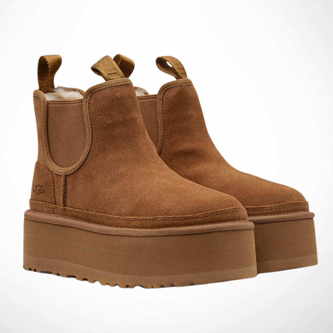 NEUMEL Platform Chelsea Boot Chestnut