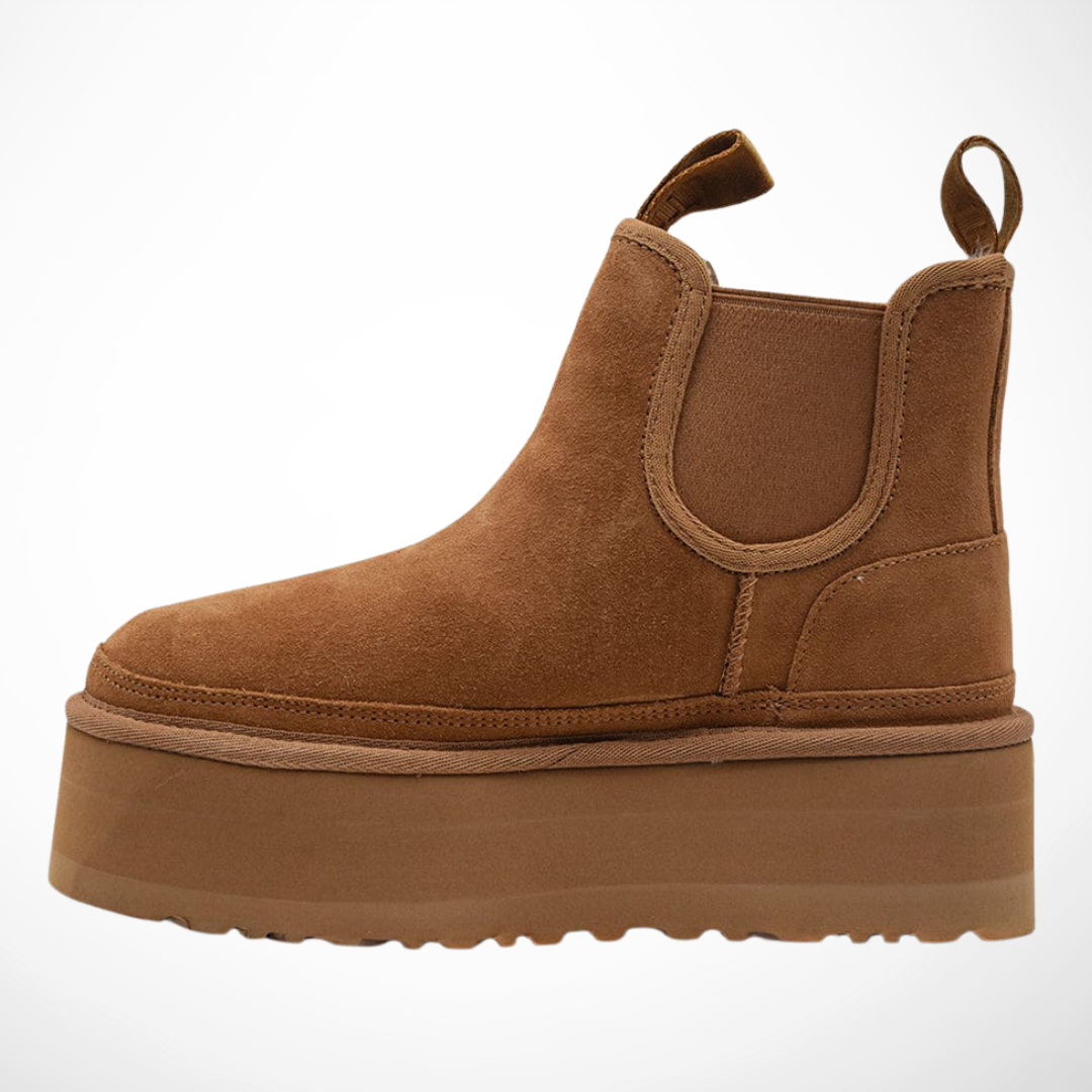 NEUMEL Platform Chelsea Boot Chestnut