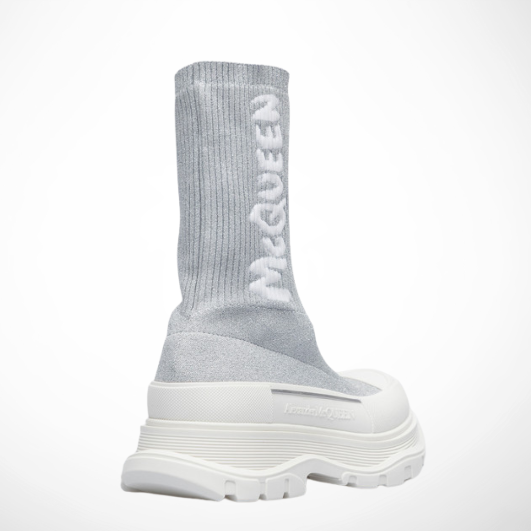 Women TREAD STICK BOOT GRAFFITI (Grey-White)