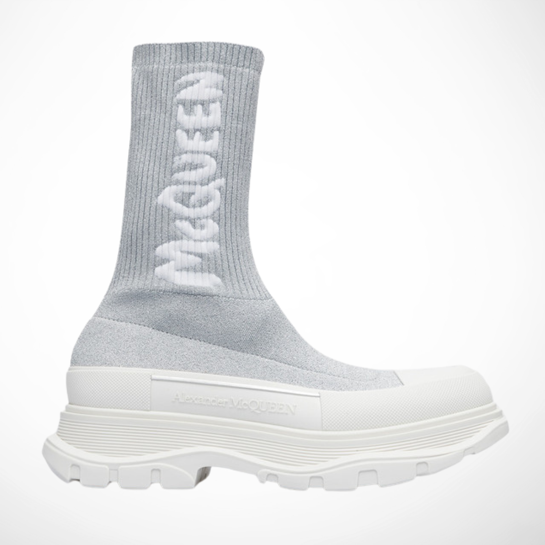 Women TREAD STICK BOOT GRAFFITI (Grey-White)