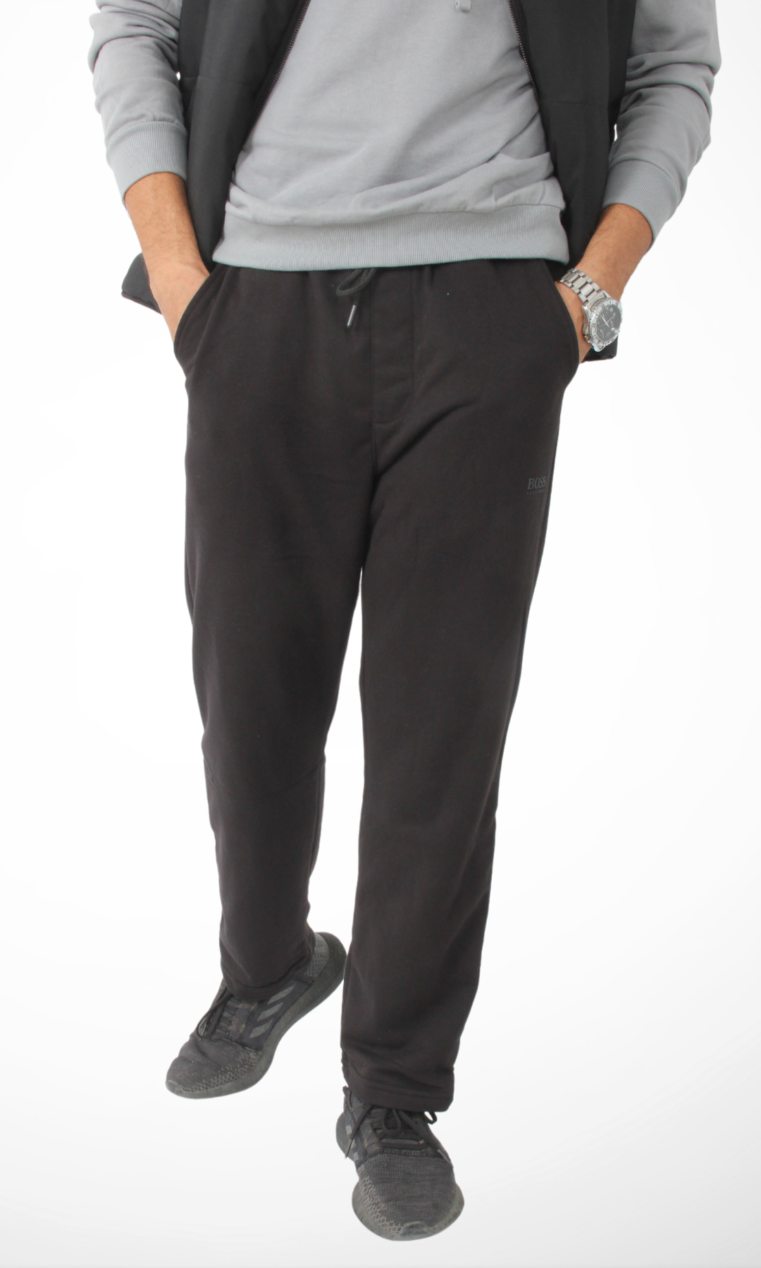 Men  Relaxed Fit Pants (Black)