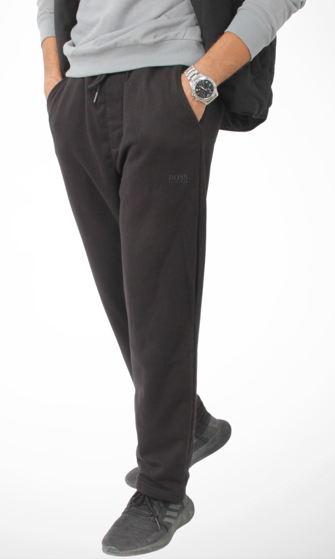 Men  Relaxed Fit Pants (Black)