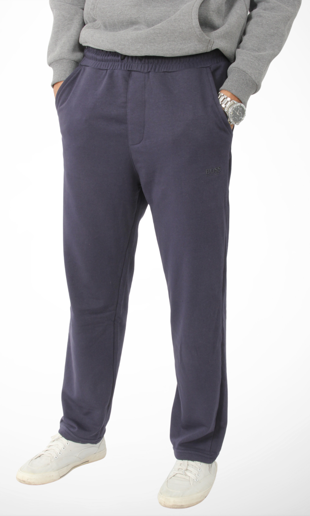 Men  Relaxed Fit Pants (Blue)