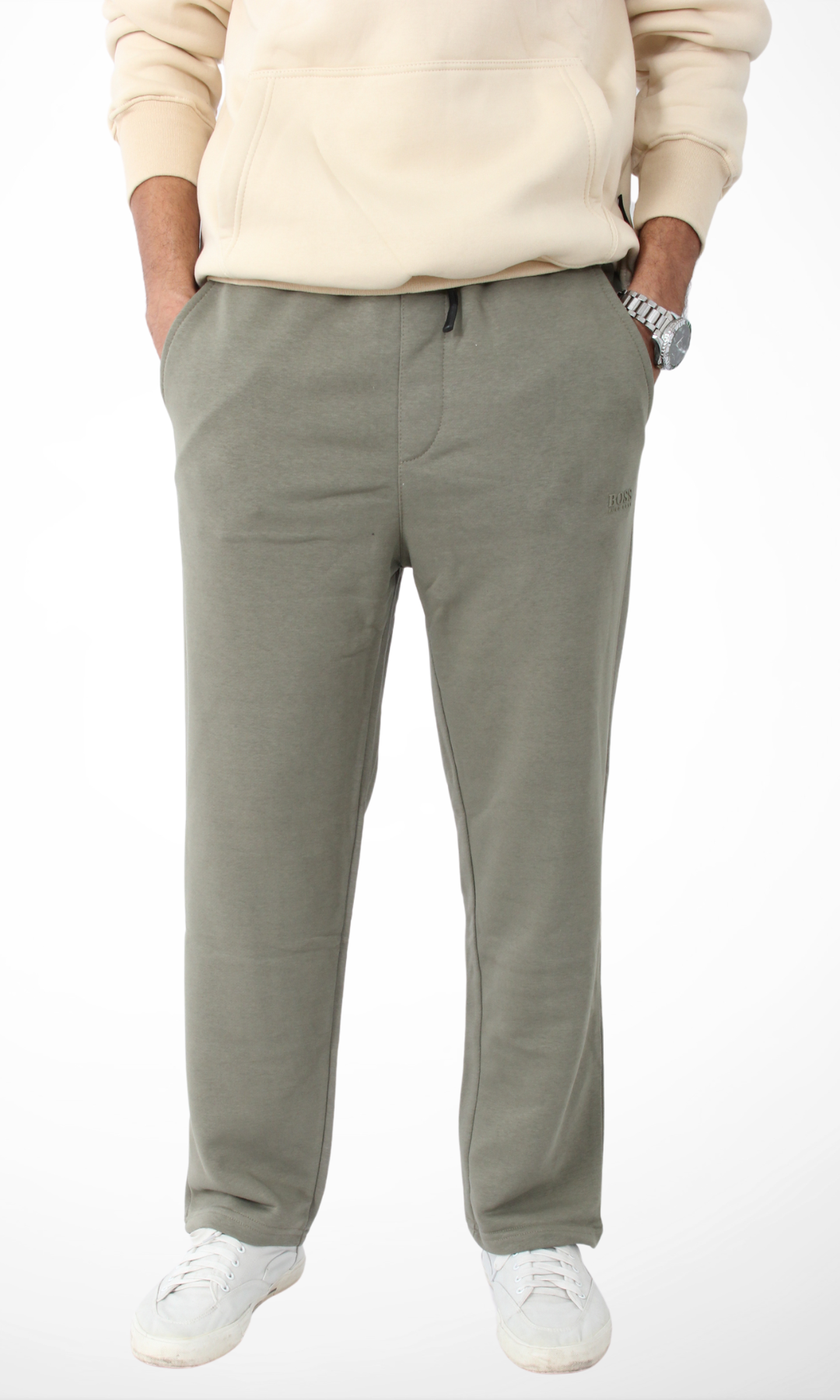 Men  Relaxed Fit Pants (Oil Green)