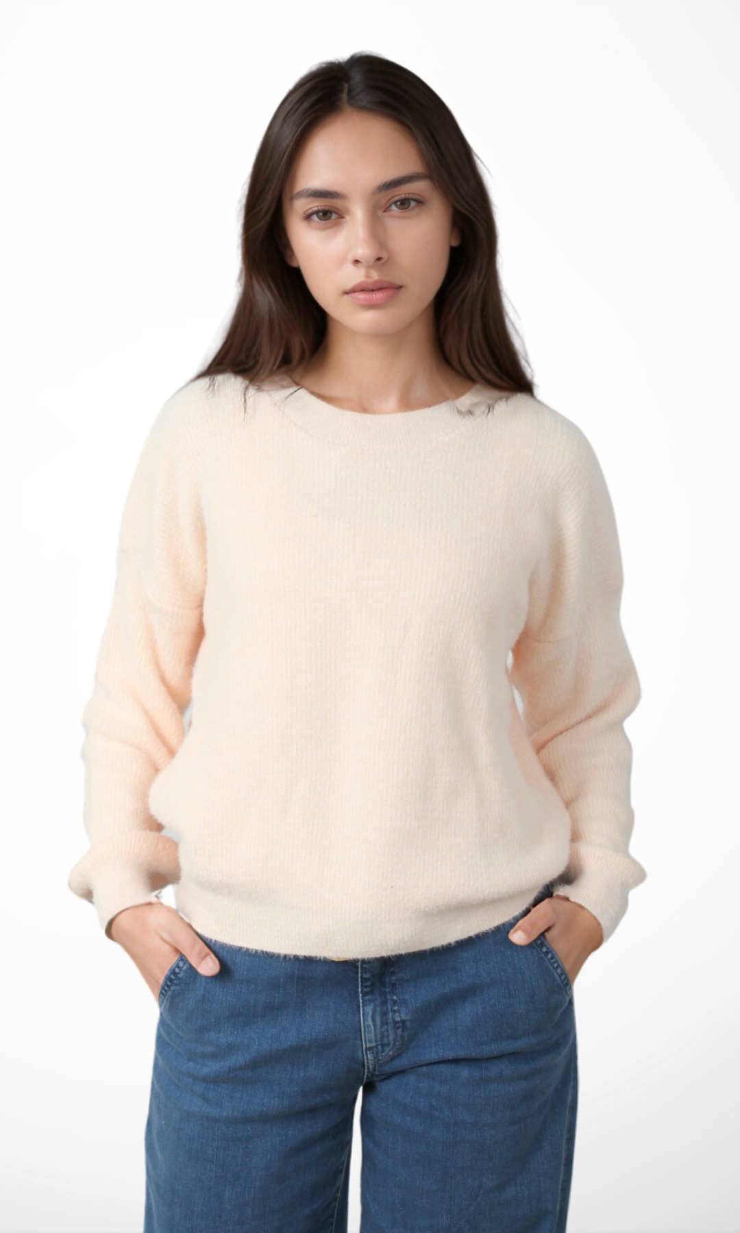 Women Mohair Knit Pullover (Simon)