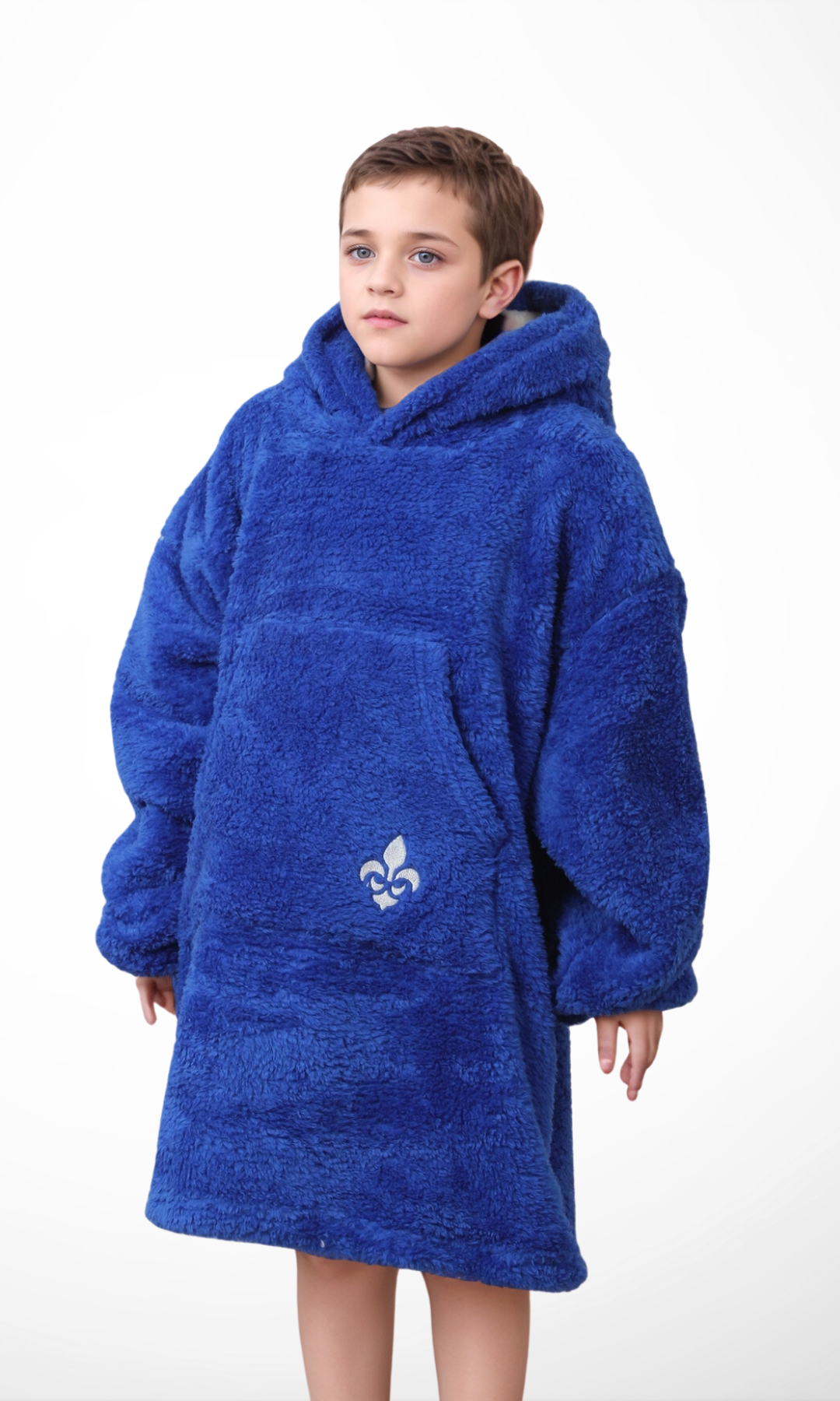 DUCHY Kids Comfy Hoodie Blanket- New (Blue2)