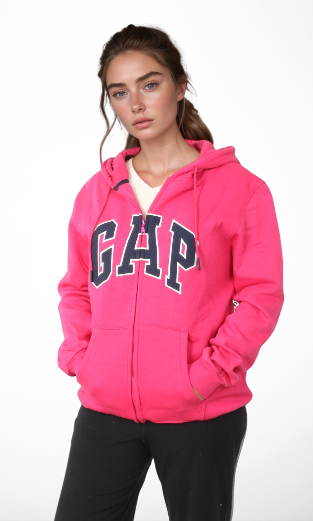 Women Zip-Up Hoodie (Fuchsia)