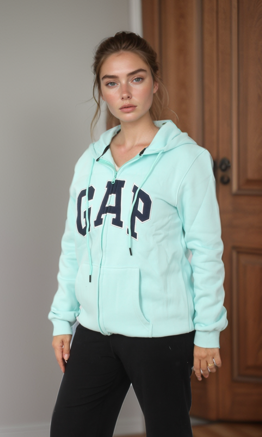 Women Zip-Up Hoodie (Mint)