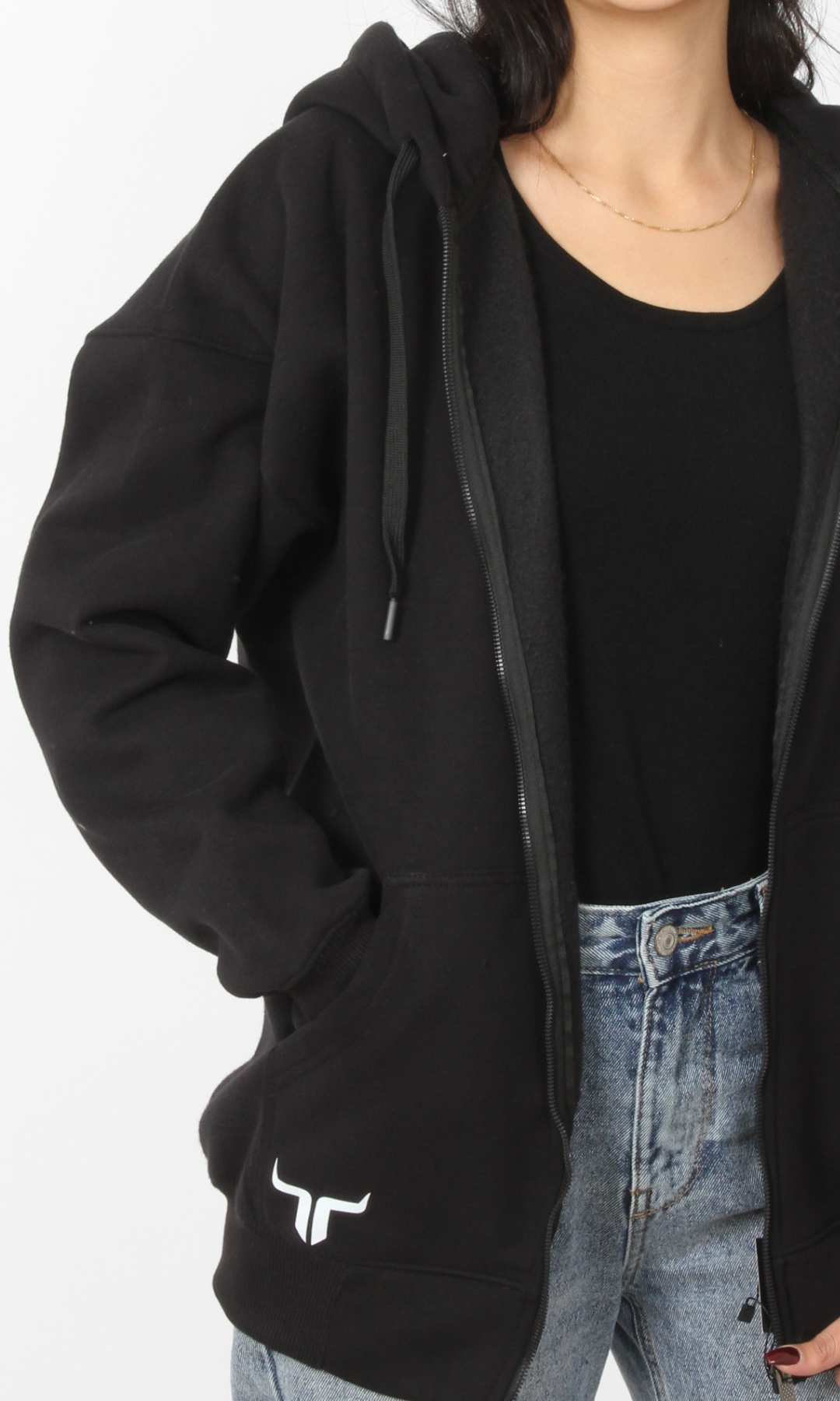 (Original) Women Zip-Up Hoodie Jacket - NUT (Black)