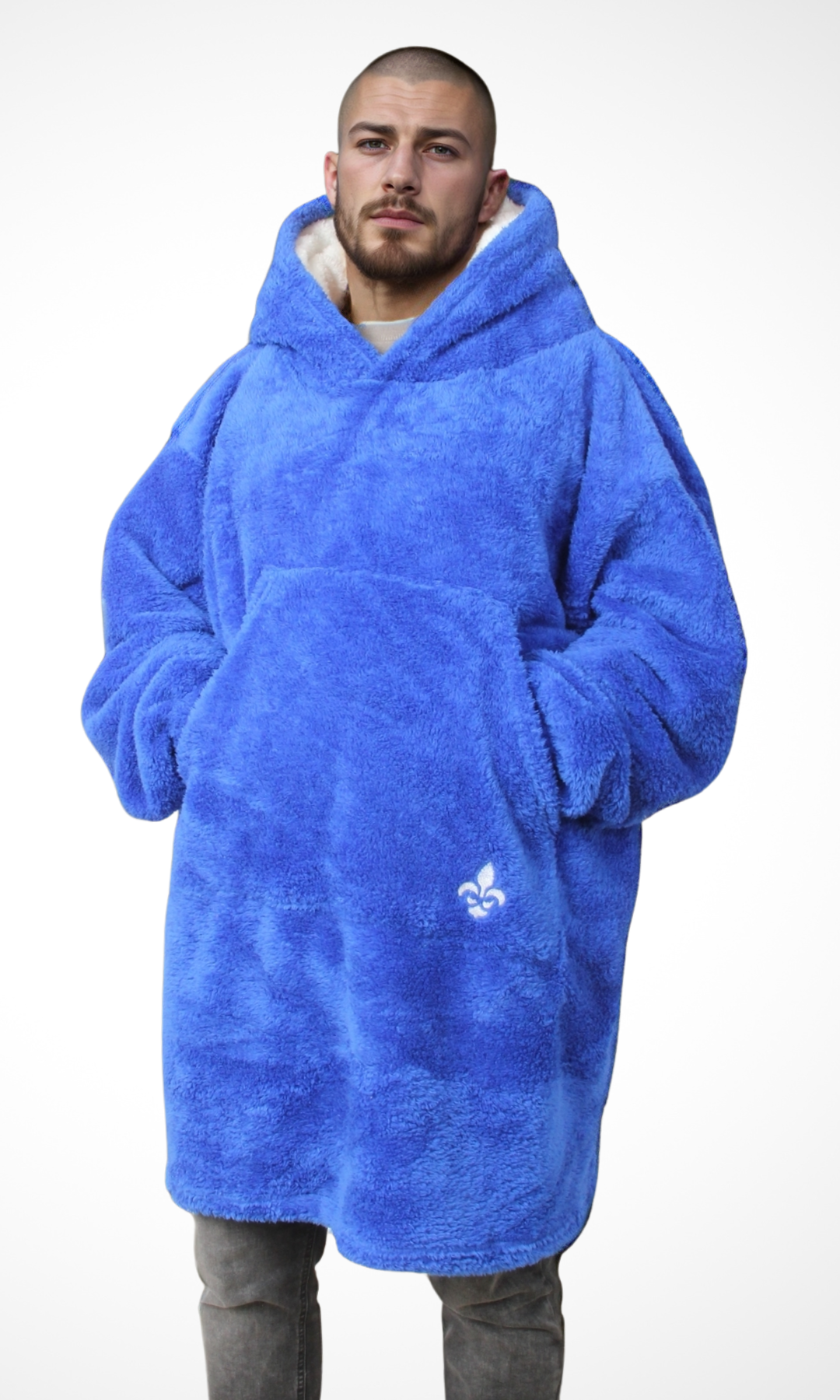 DUCHY Men Comfy Hoodie Blanket - New (Blue)