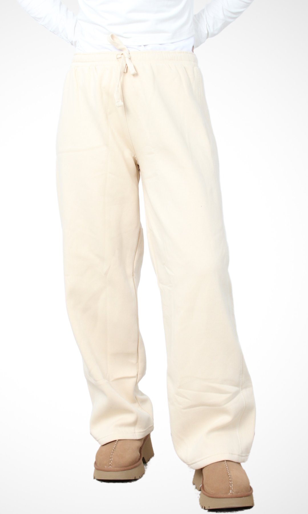 Women Straight Leg Sweatpants (Beige)